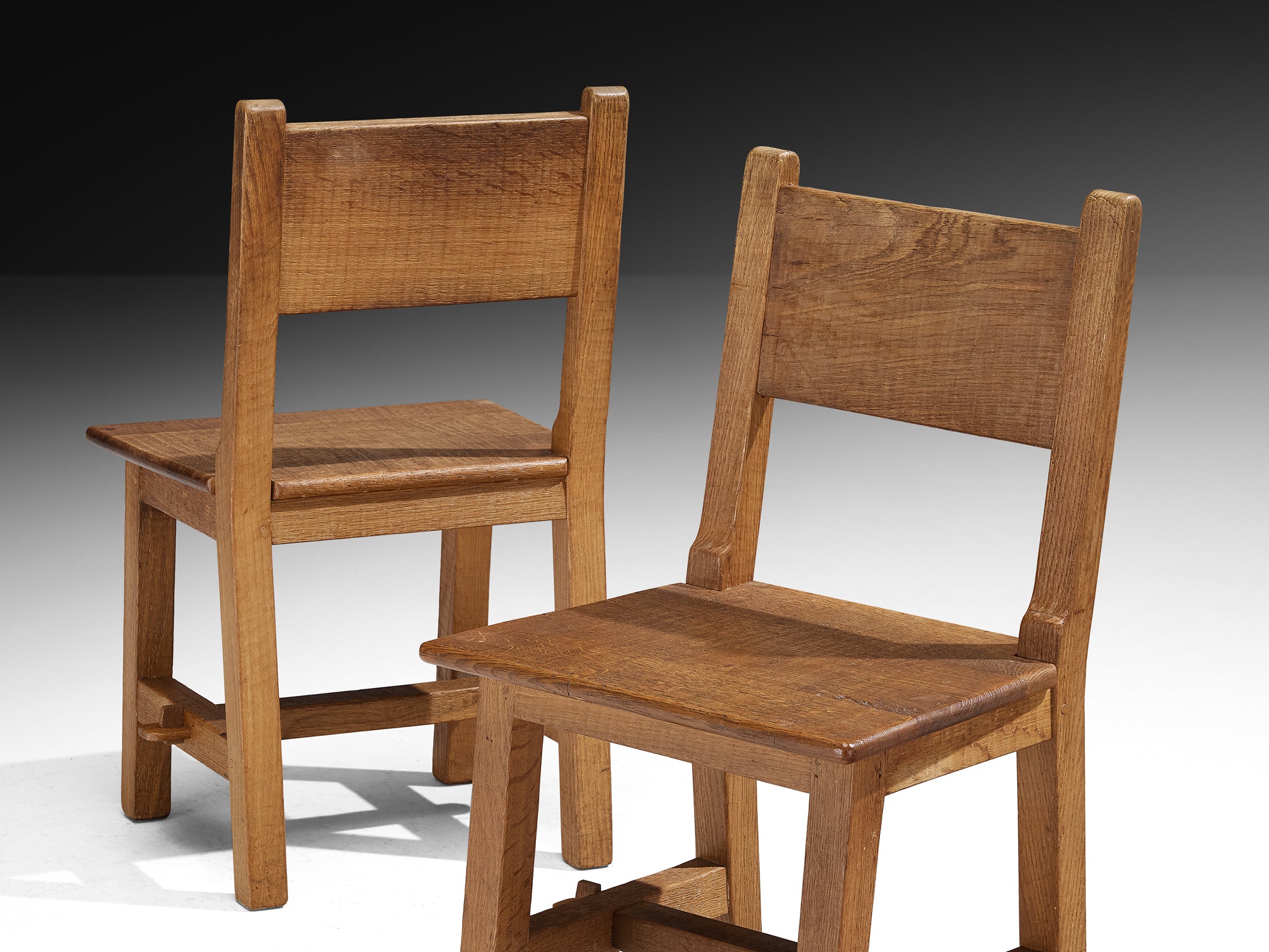 Artisanal Mid-Century Dining Chairs in Oak Seating Morentz