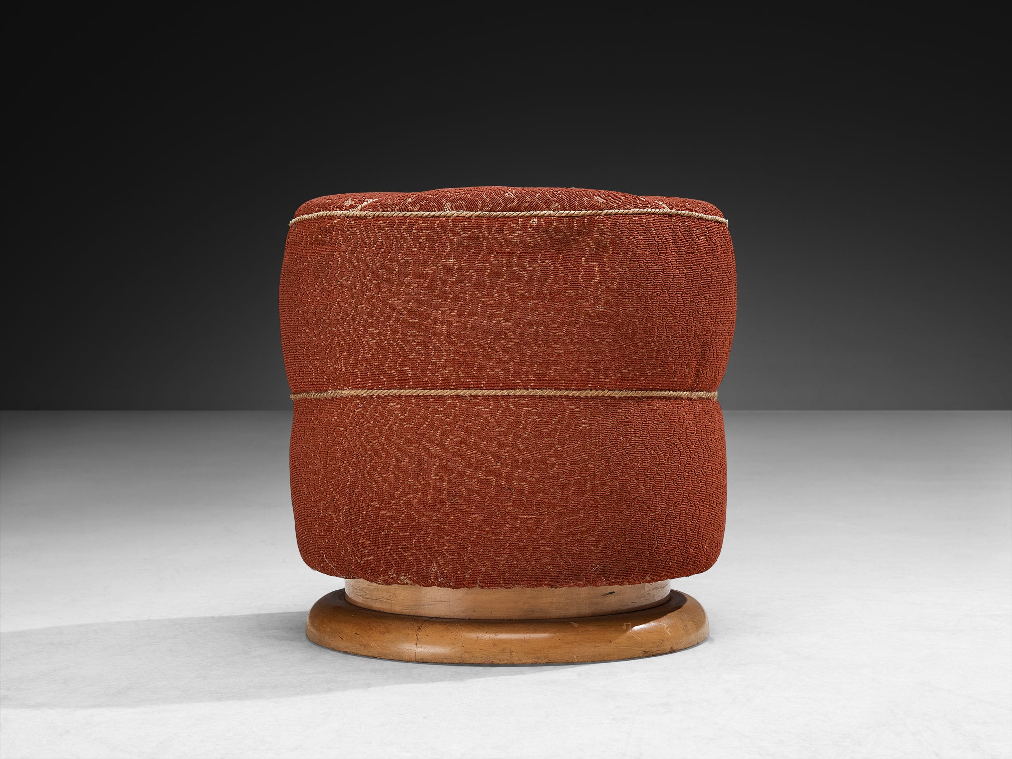 Jindrich Halabala Stool in Decorative Upholstery Seating Morentz