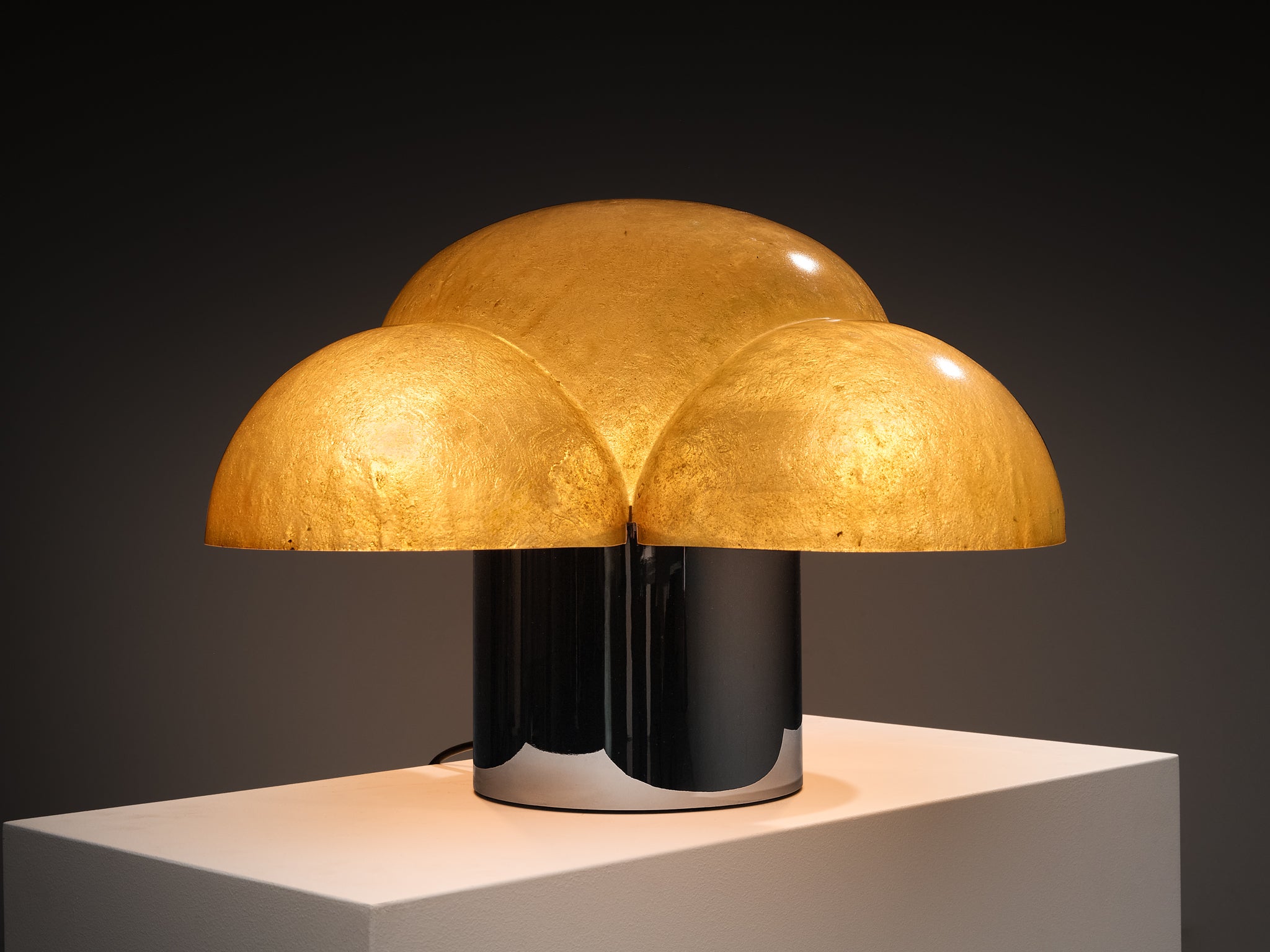 Gianemilio, Piero and Anna Monti for Candle 'Luna' Table Lamp in Fiberglass Lighting Morentz