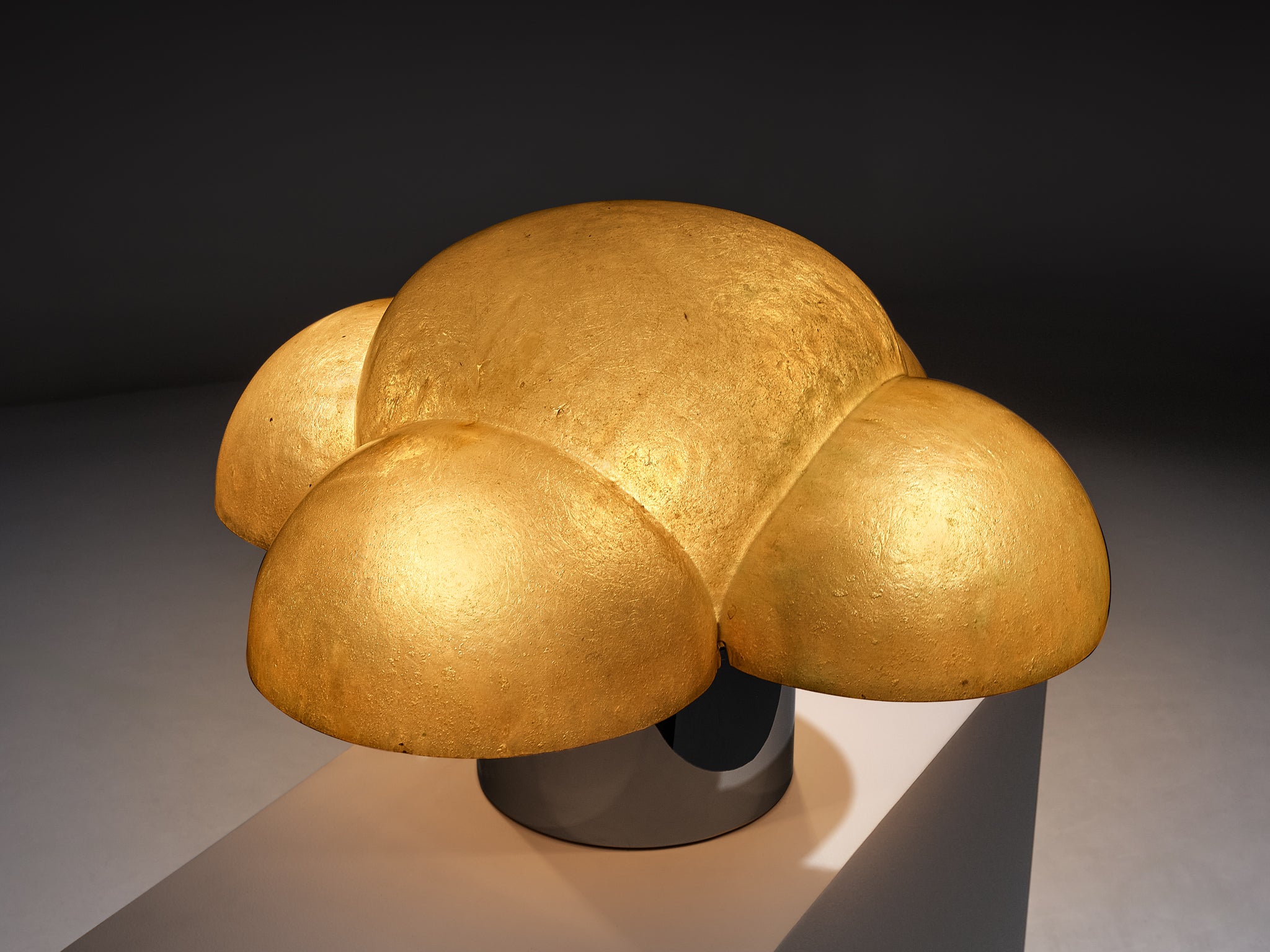 Gianemilio, Piero and Anna Monti for Candle 'Luna' Table Lamp in Fiberglass Lighting Morentz