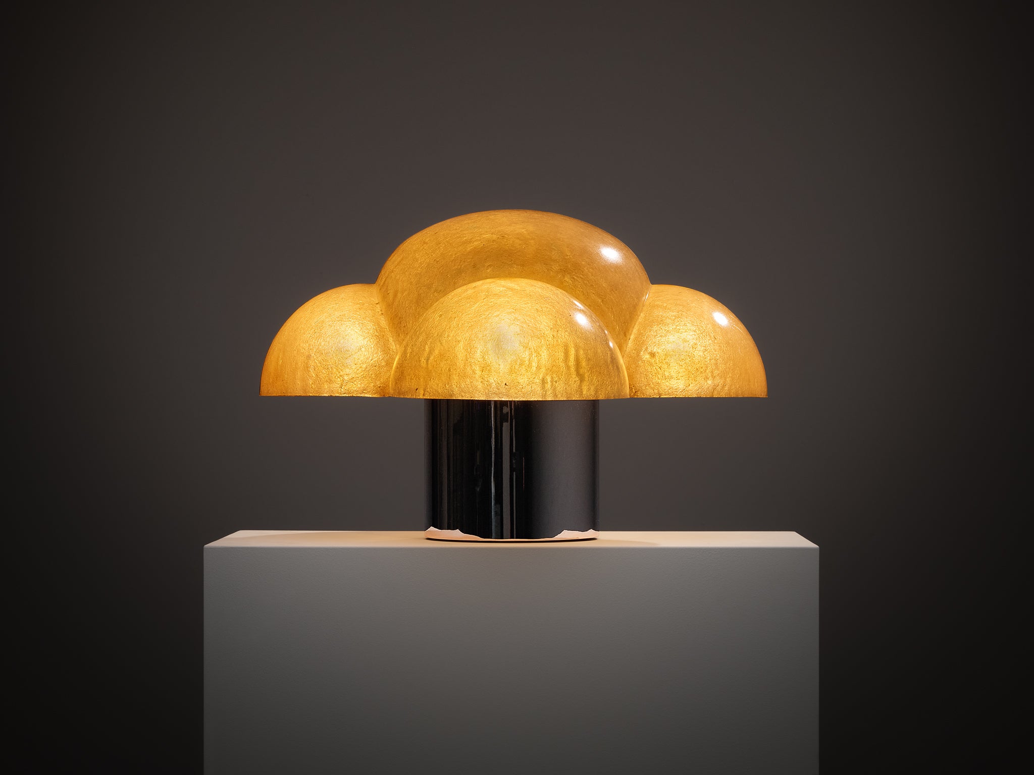 Gianemilio, Piero and Anna Monti for Candle 'Luna' Table Lamp in Fiberglass Lighting Morentz