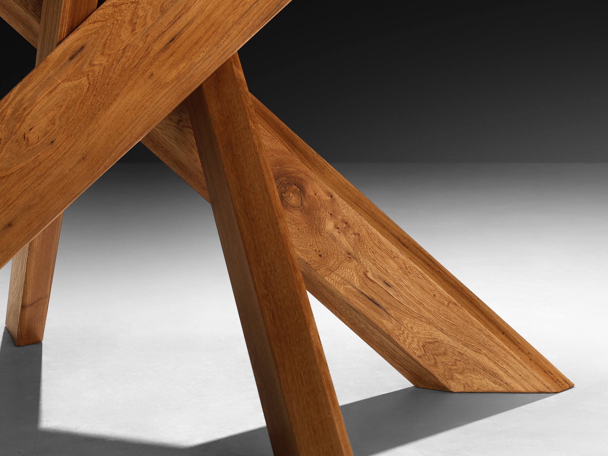 Early Pierre Chapo Dining Table Model 'Aban T35B' in Solid Elm Tables Morentz