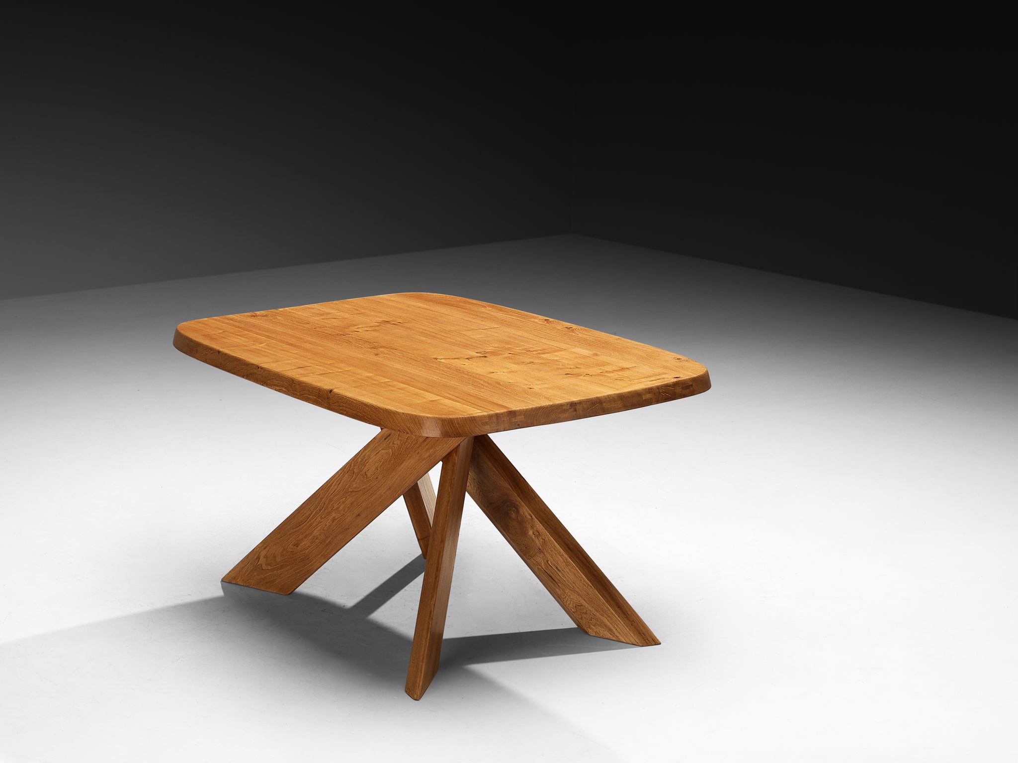 Early Pierre Chapo Dining Table Model 'Aban T35B' in Solid Elm Tables Morentz