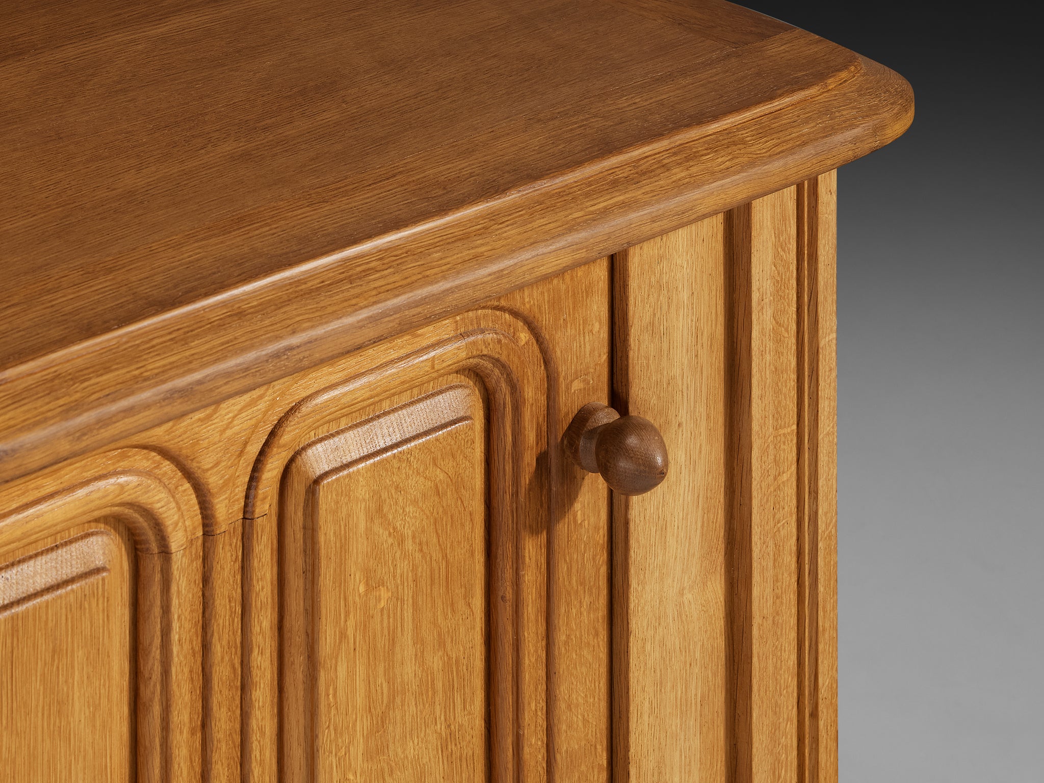 Guillerme & Chambron Sideboard in Oak and Brass Case pieces and storage cabinets Morentz