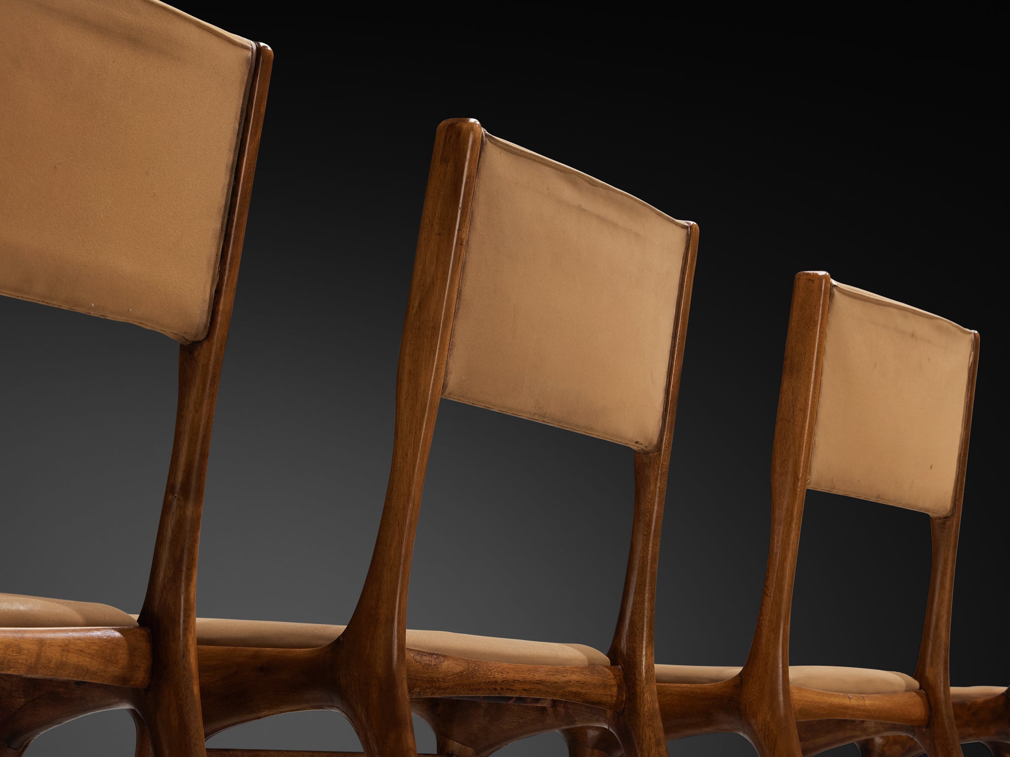 Carlo De Carli for Cassina '634' Dining Chairs in Walnut