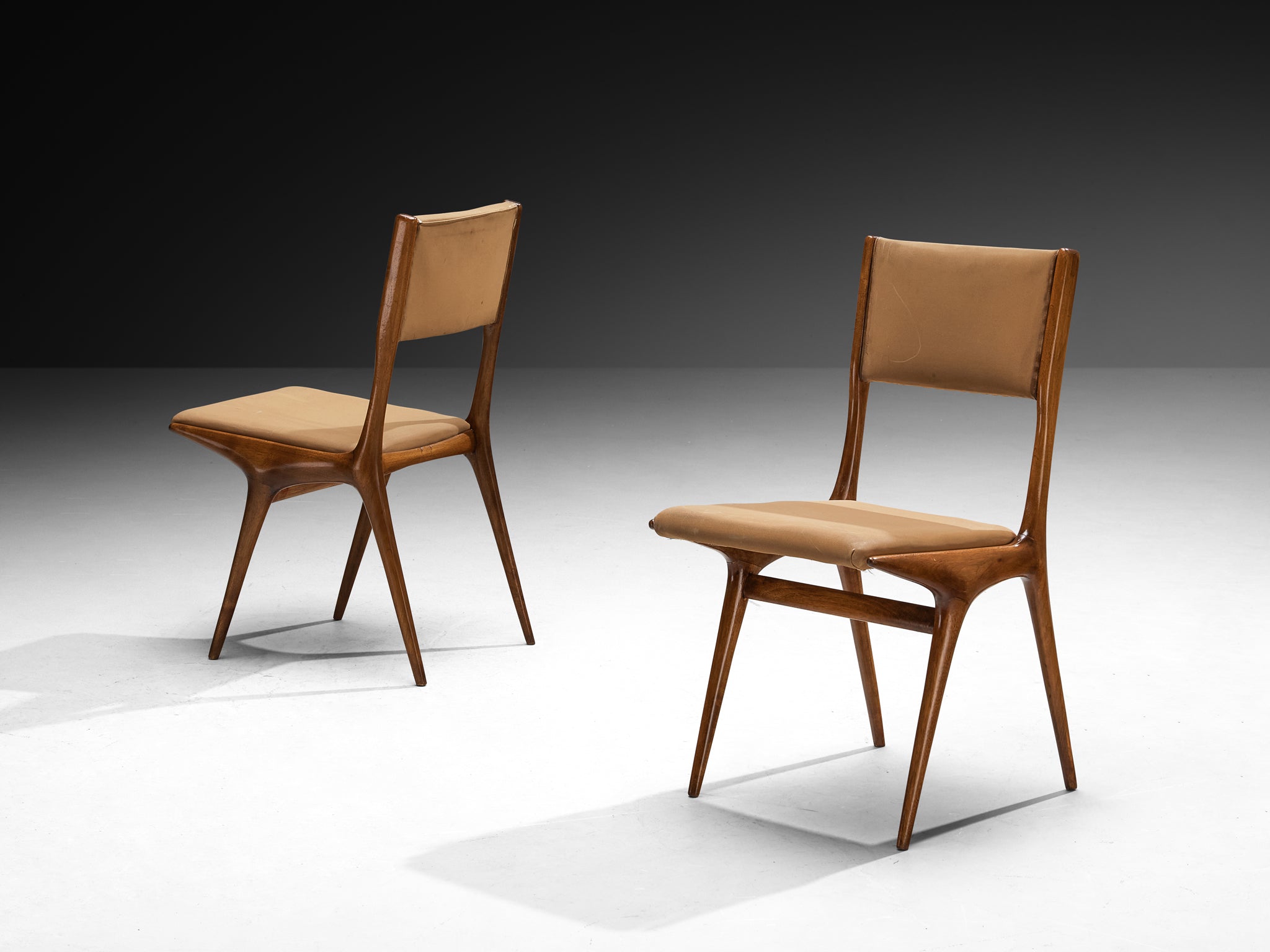 Carlo De Carli for Cassina '634' Dining Chairs in Walnut