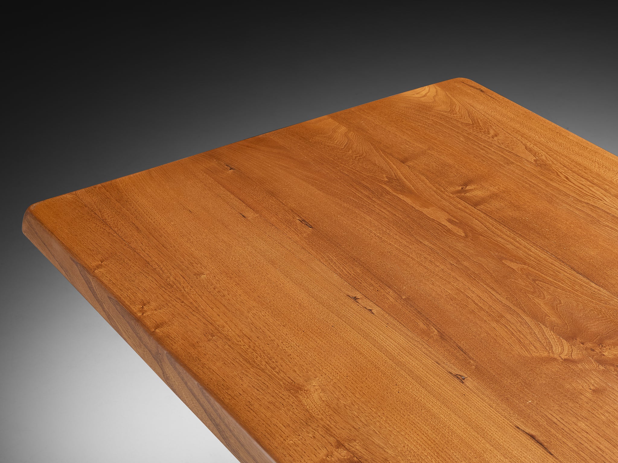 Early Pierre Chapo Dining Table 'T14D' in Solid Elm