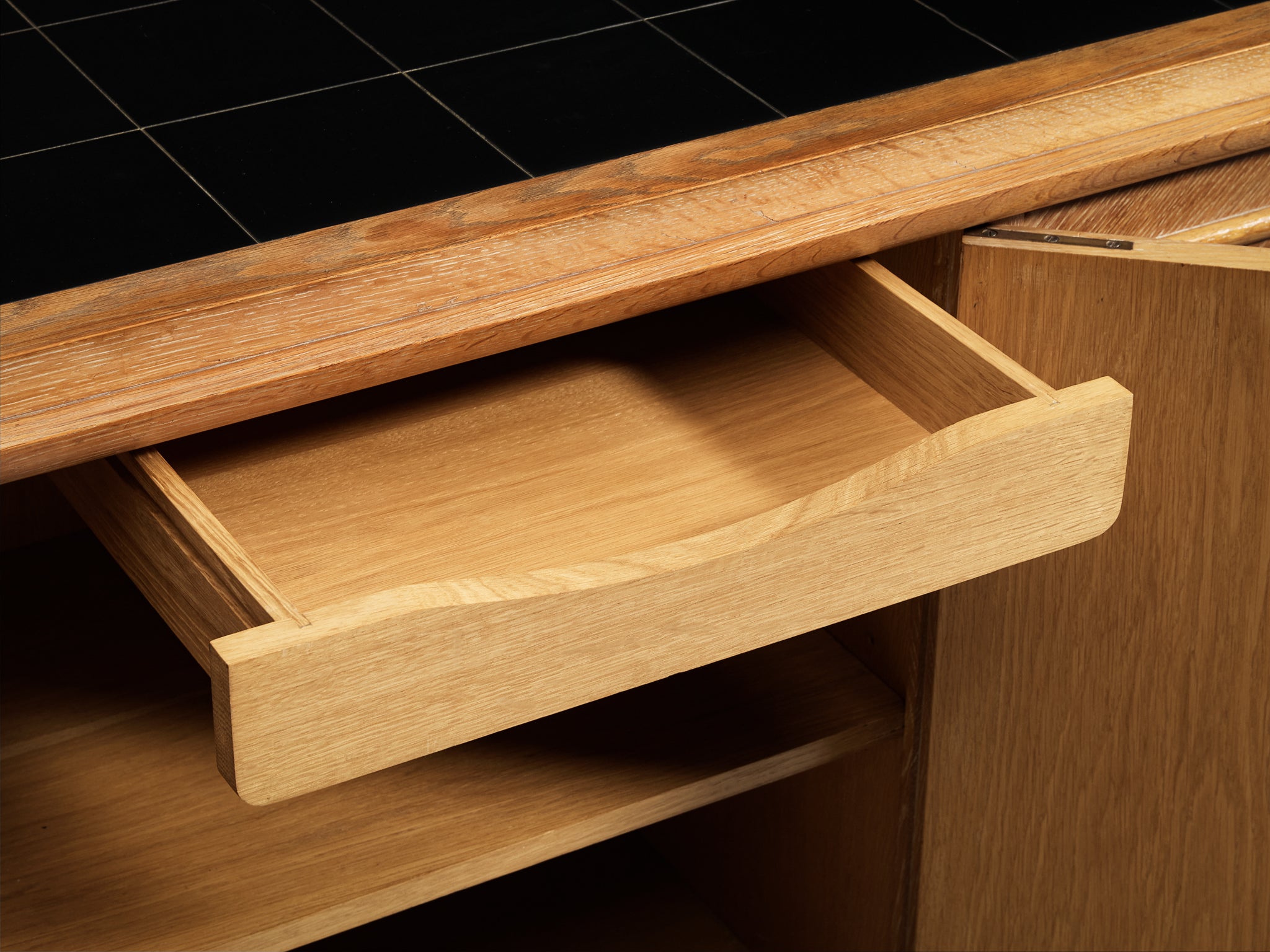 Francisque Chaleyssin French Art Deco Sideboard in Cerused Oak Case pieces and storage cabinets Morentz