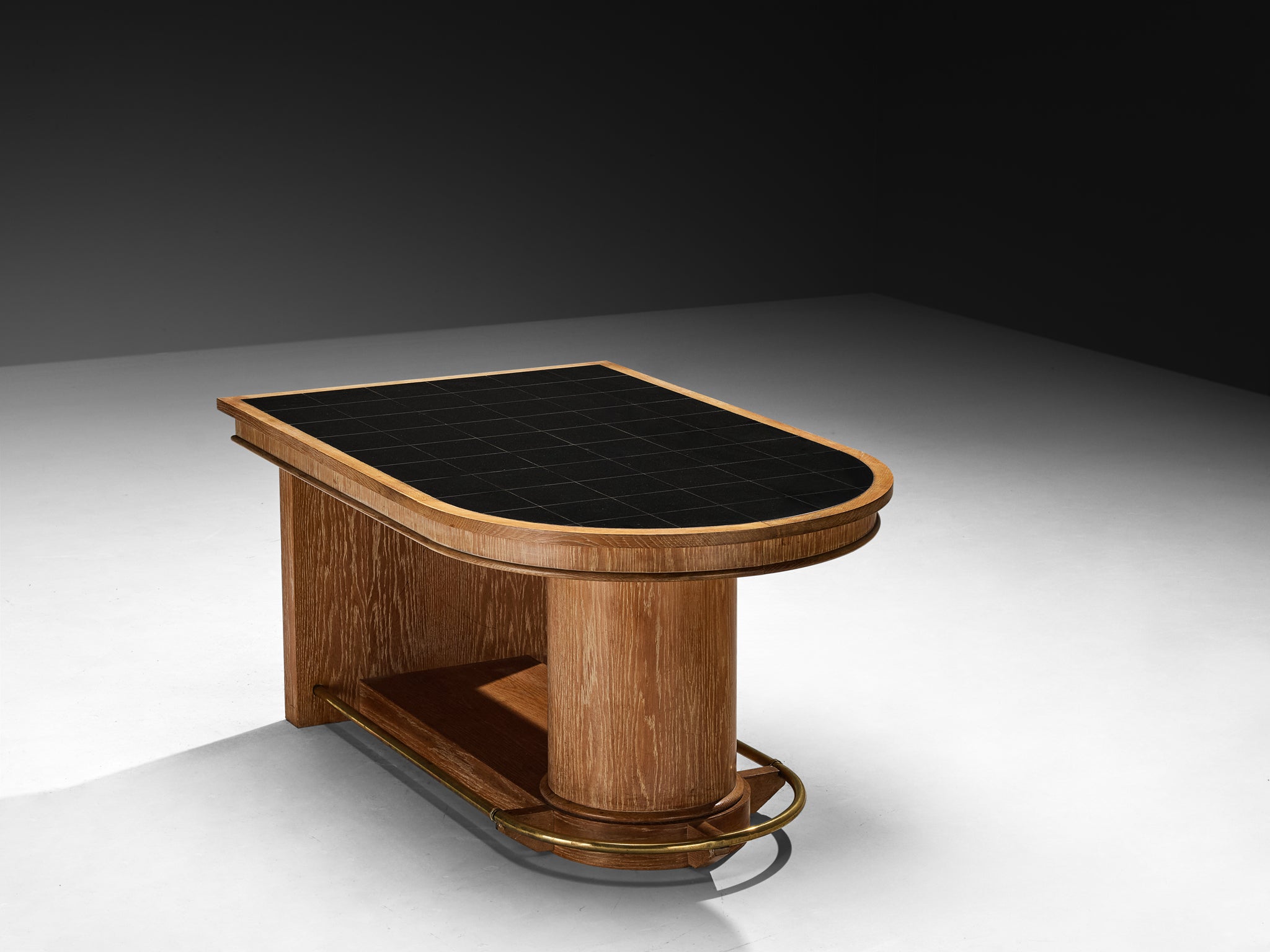 Francisque Chaleyssin French Art Deco Dining Table in Cerused Oak Tables Morentz