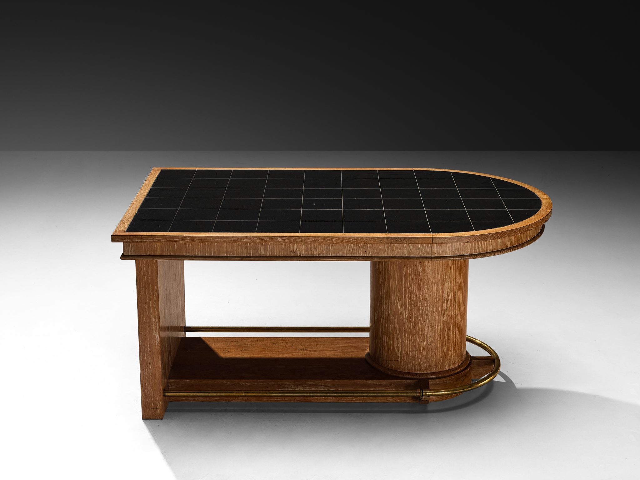 Francisque Chaleyssin French Art Deco Dining Table in Cerused Oak Tables Morentz