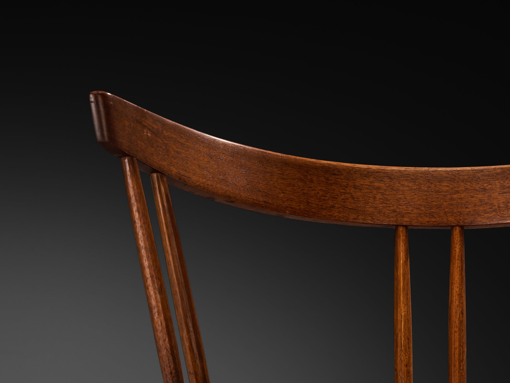 Exceptionally Rare Set of Eight George Nakashima 'Grass-seated Chairs' in American Black Walnut Seating Morentz