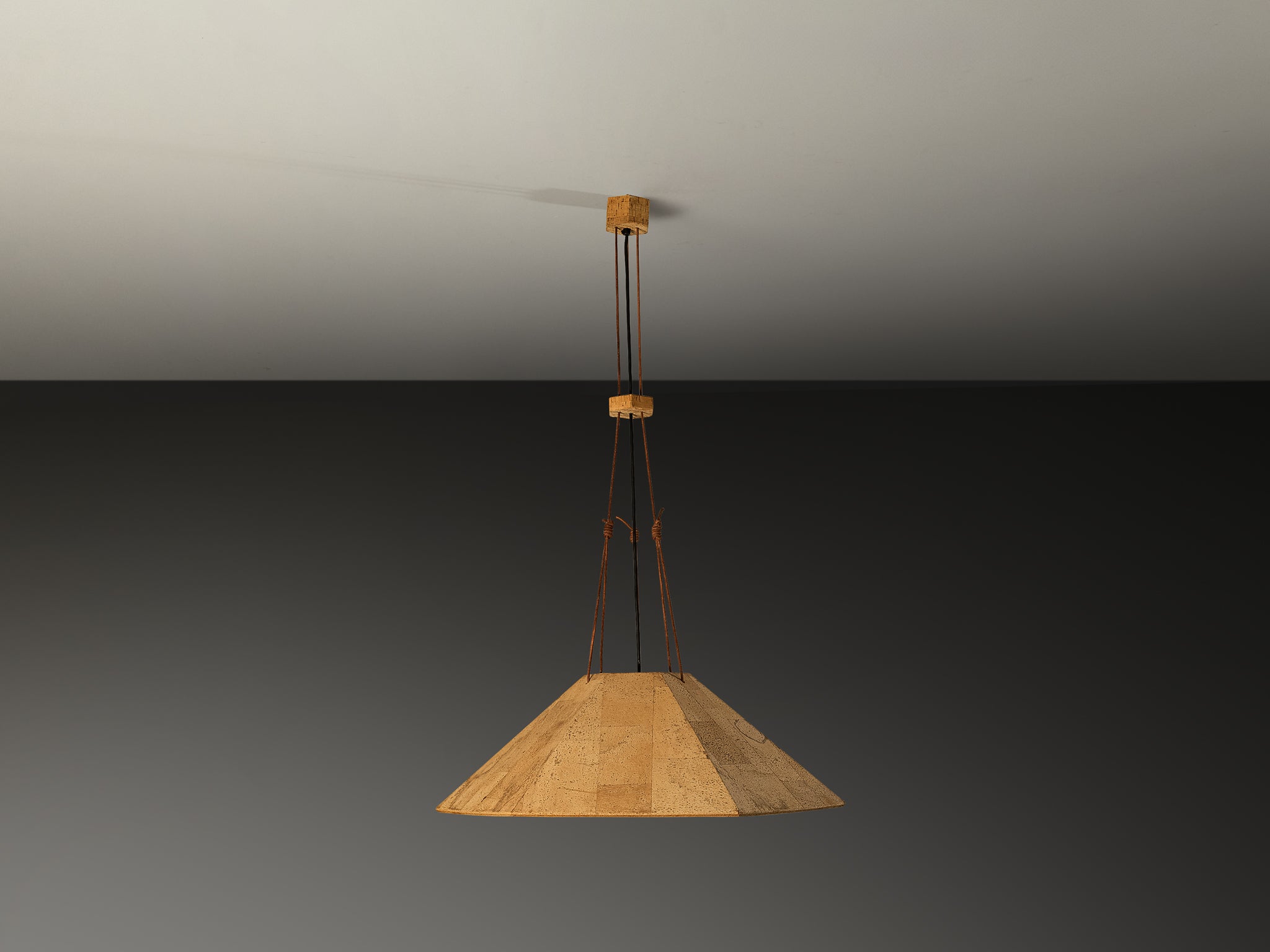 Wilhelm Zannoth for Design M ‘Zanil’ Ceiling Lamp in Cork Lighting Morentz