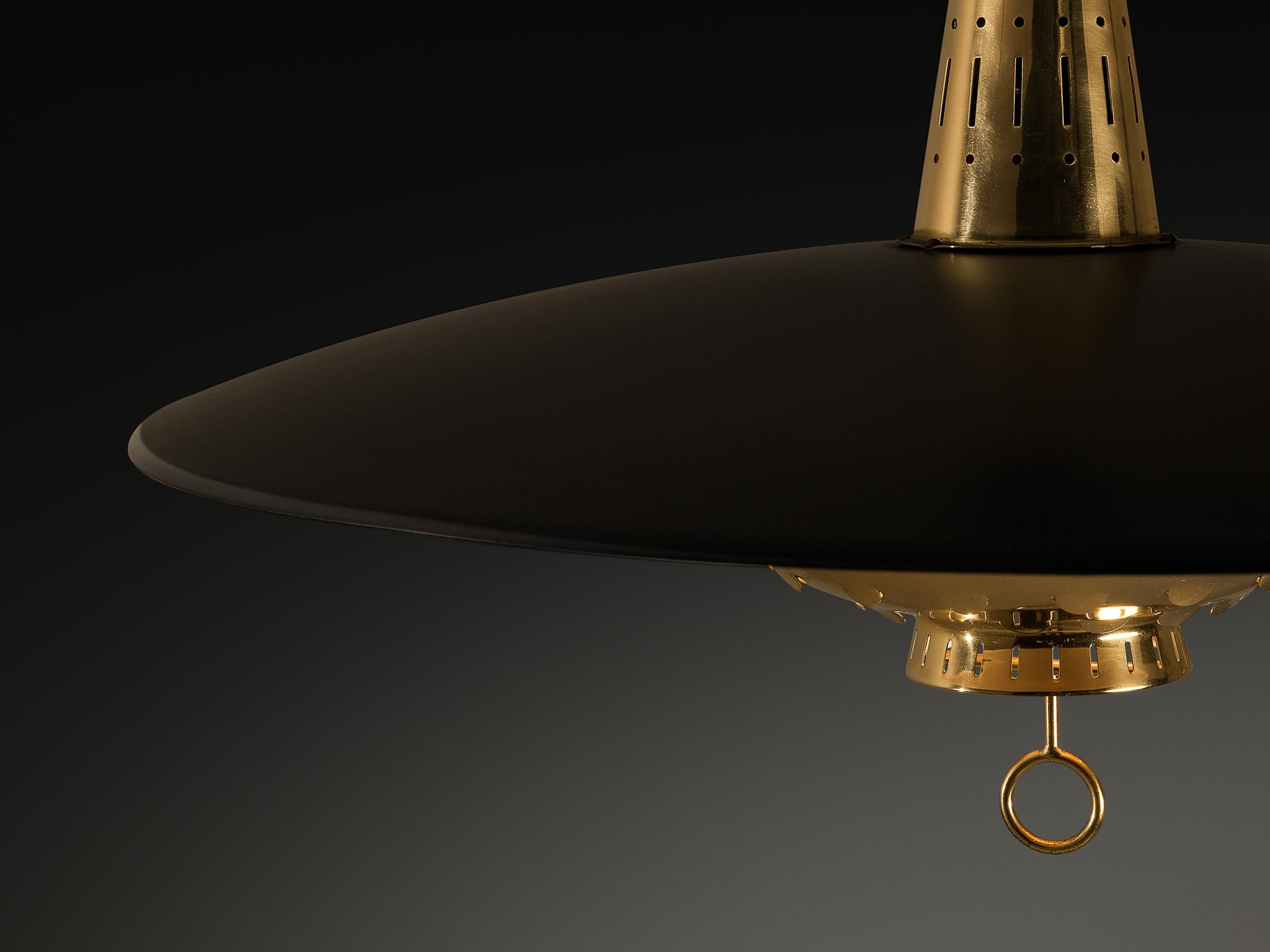 Boréns Swedish Pendant Light in Brass with Counterweight Lighting Morentz