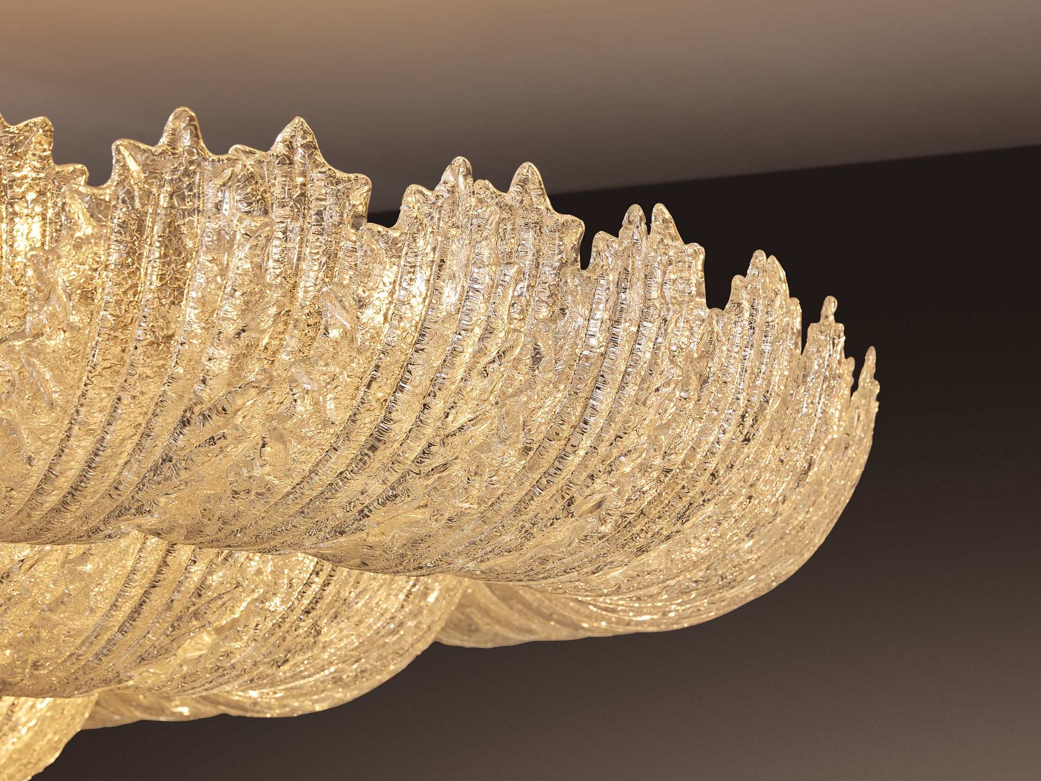 Monumental Mid-Century Italian Murano Chandelier 210cm/82.7in Wide