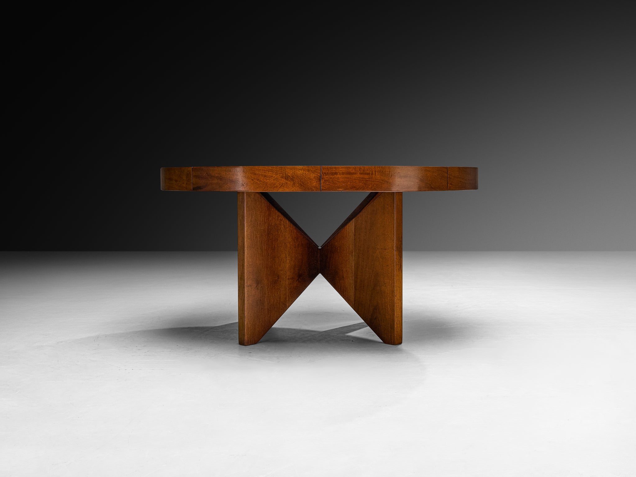 Ferdinando Meccani 'Circolare' Dining Table or Center Table in Walnut Tables Morentz