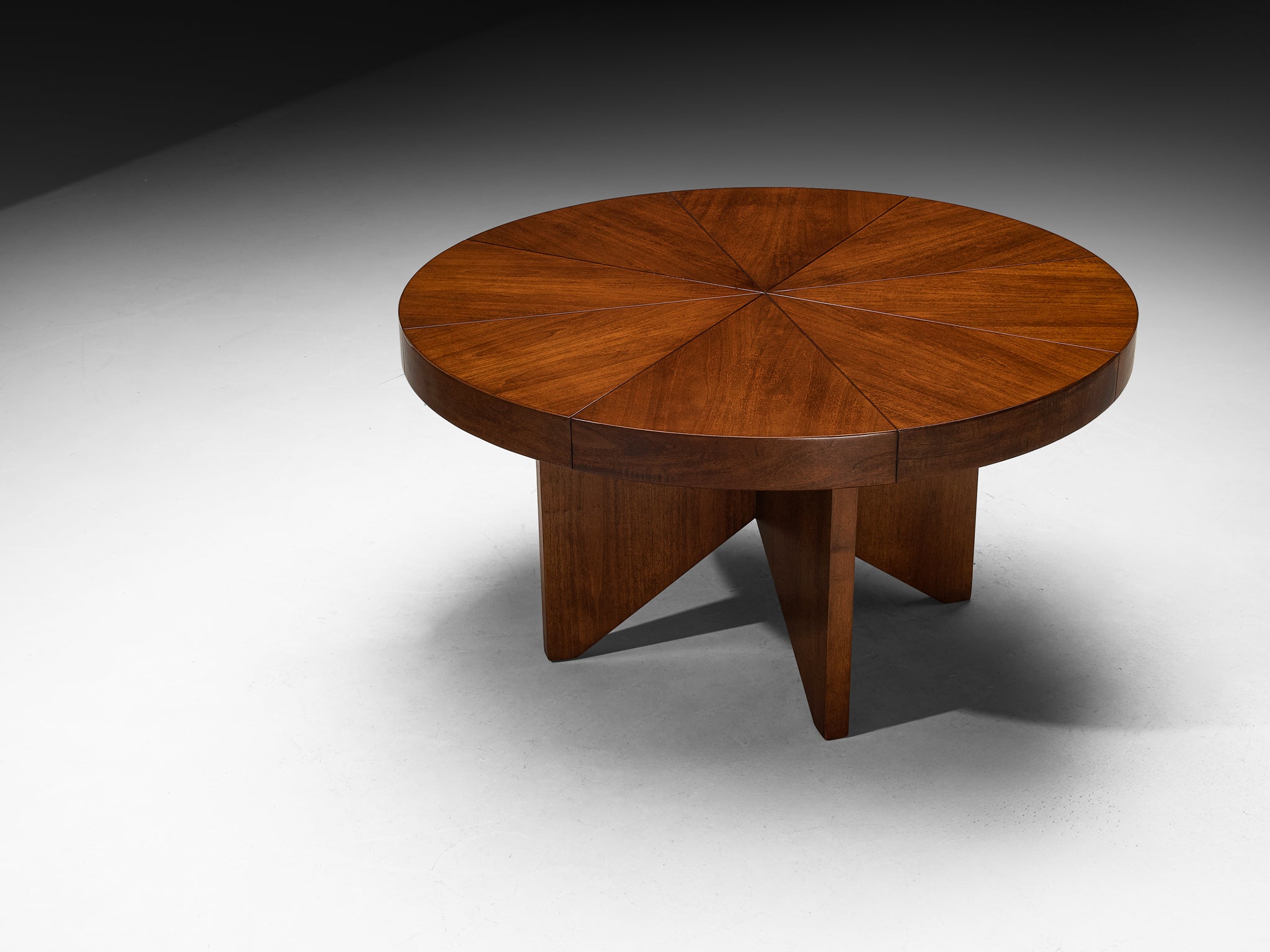 Ferdinando Meccani 'Circolare' Dining Table or Center Table in Walnut Tables Morentz