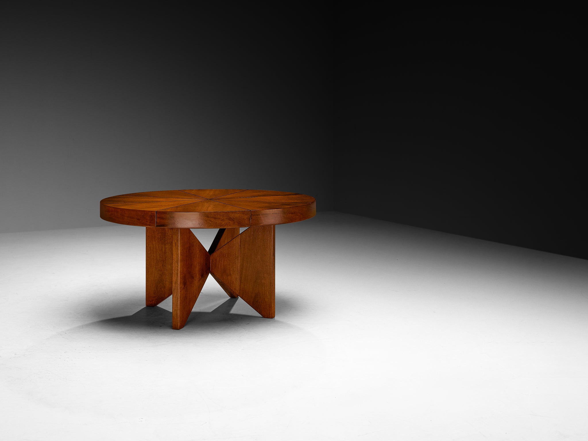 Ferdinando Meccani 'Circolare' Dining Table or Center Table in Walnut Tables Morentz