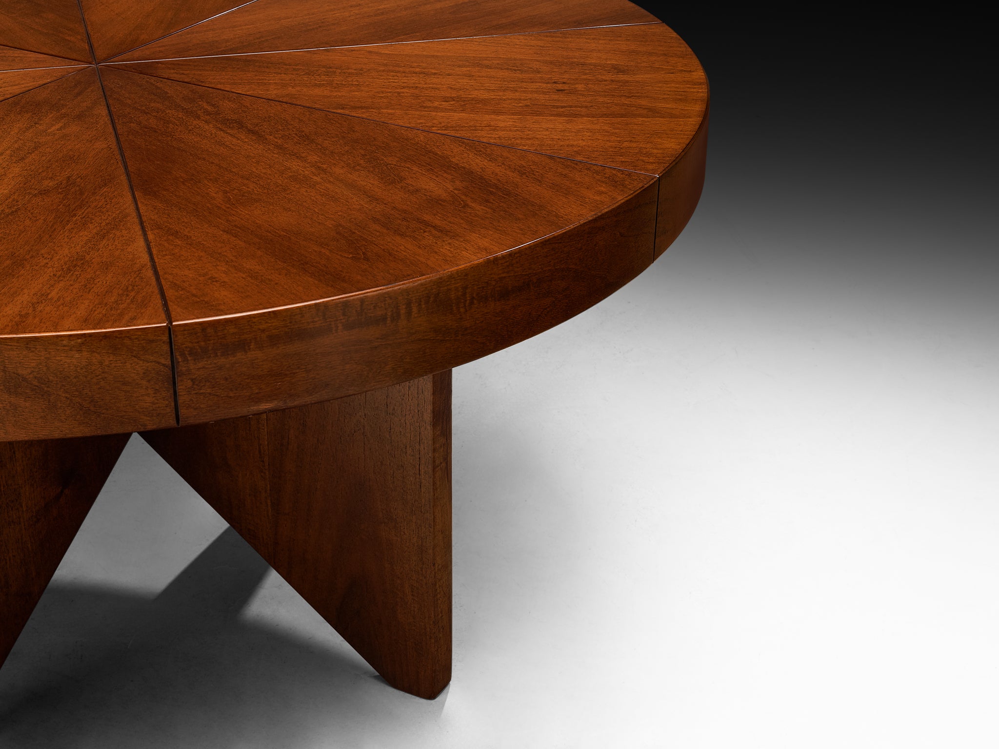 Ferdinando Meccani 'Circolare' Dining Table or Center Table in Walnut Tables Morentz