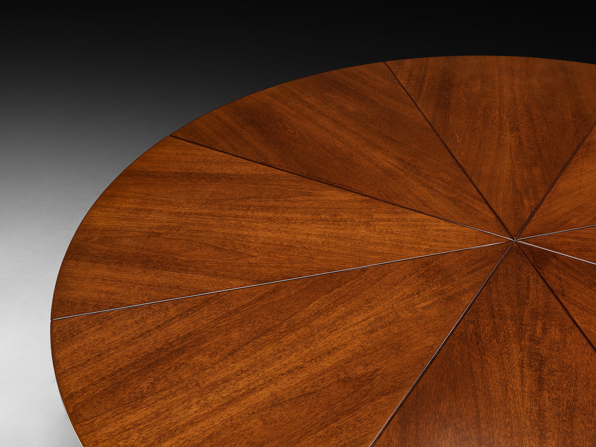 Ferdinando Meccani 'Circolare' Dining Table or Center Table in Walnut Tables Morentz