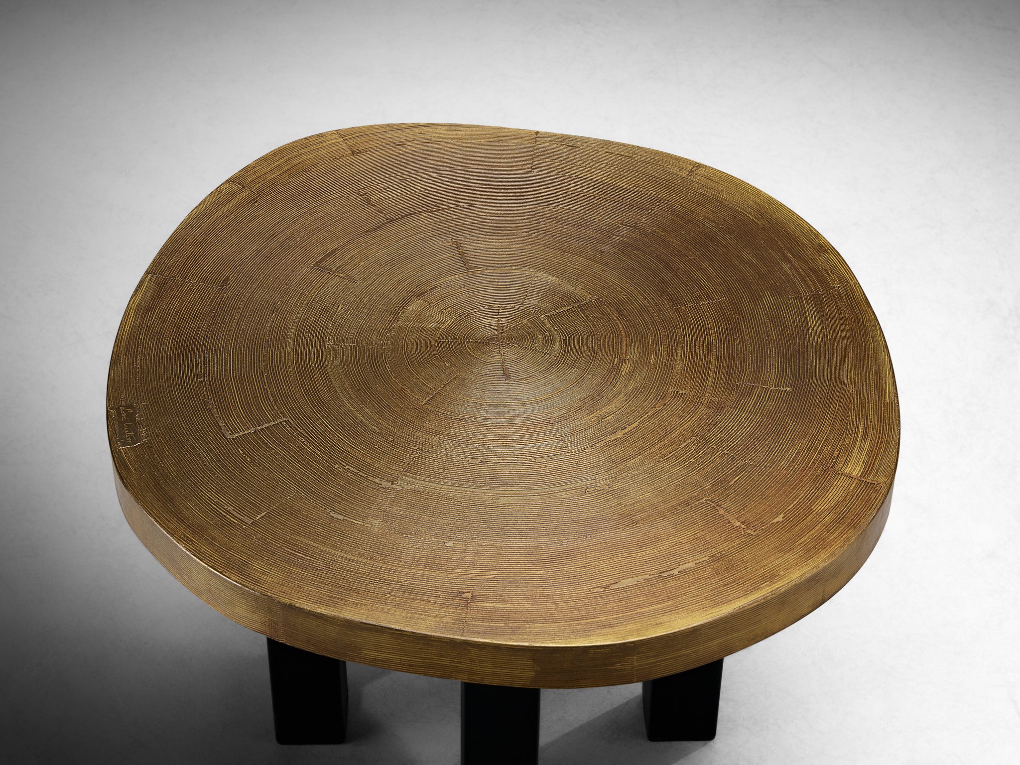 Rare Lova Creation Free Form Side Table in Etched Brass Tables Morentz