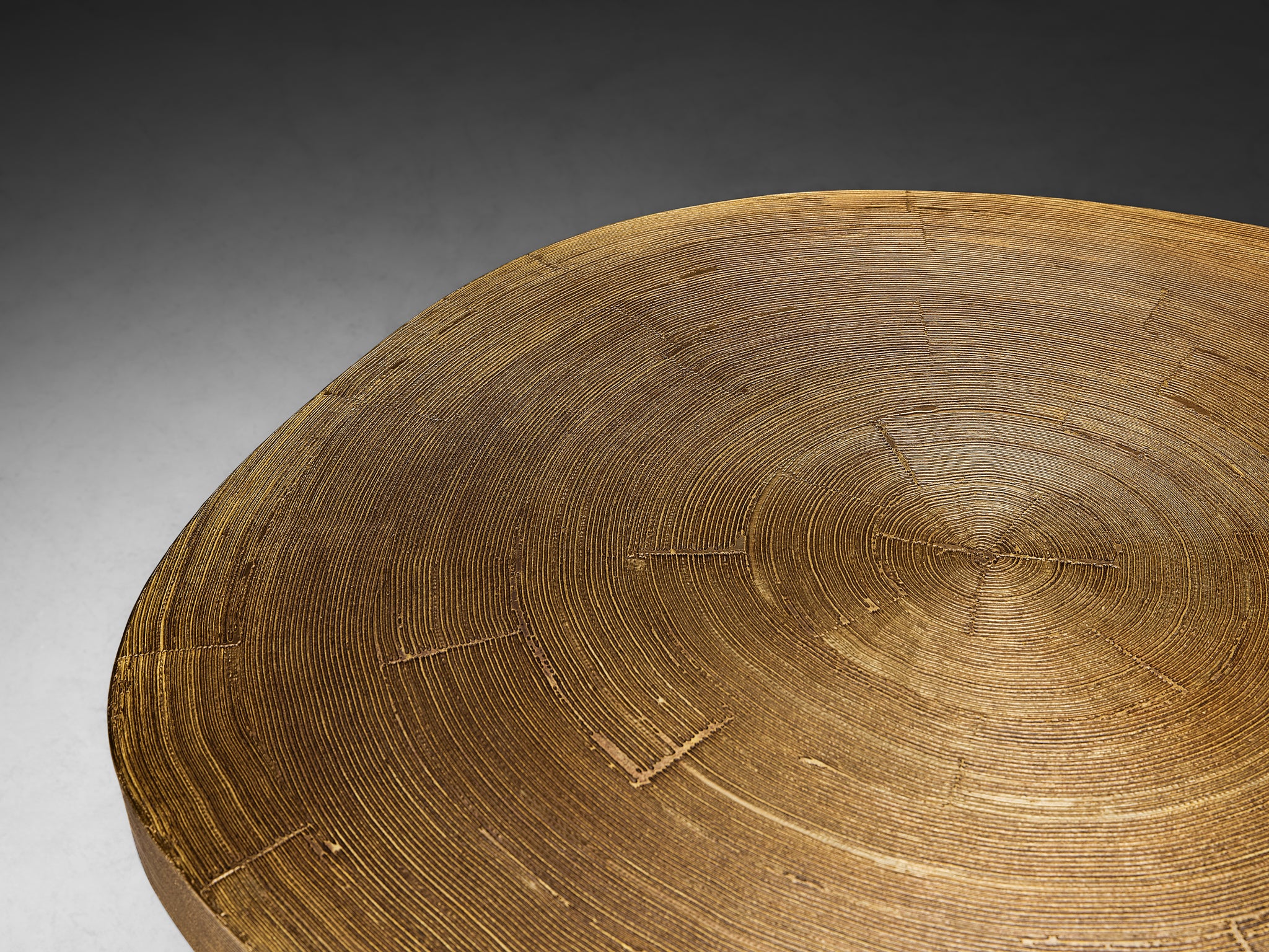 Rare Lova Creation Free Form Side Table in Etched Brass Tables Morentz