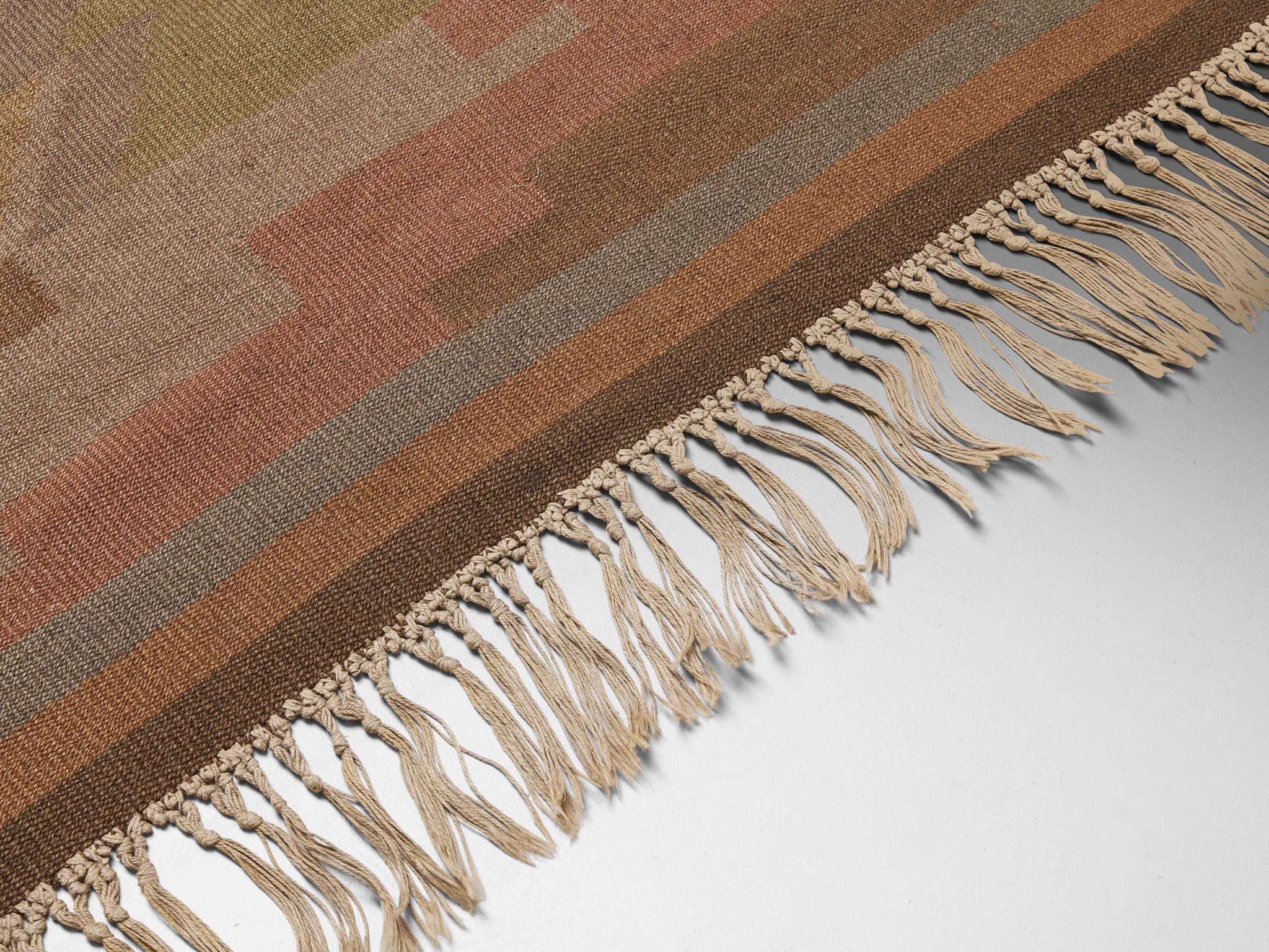 Rare and Early Laila Karttunen Finnish Handwoven Carpet in Wool Rugs and Carpets Morentz