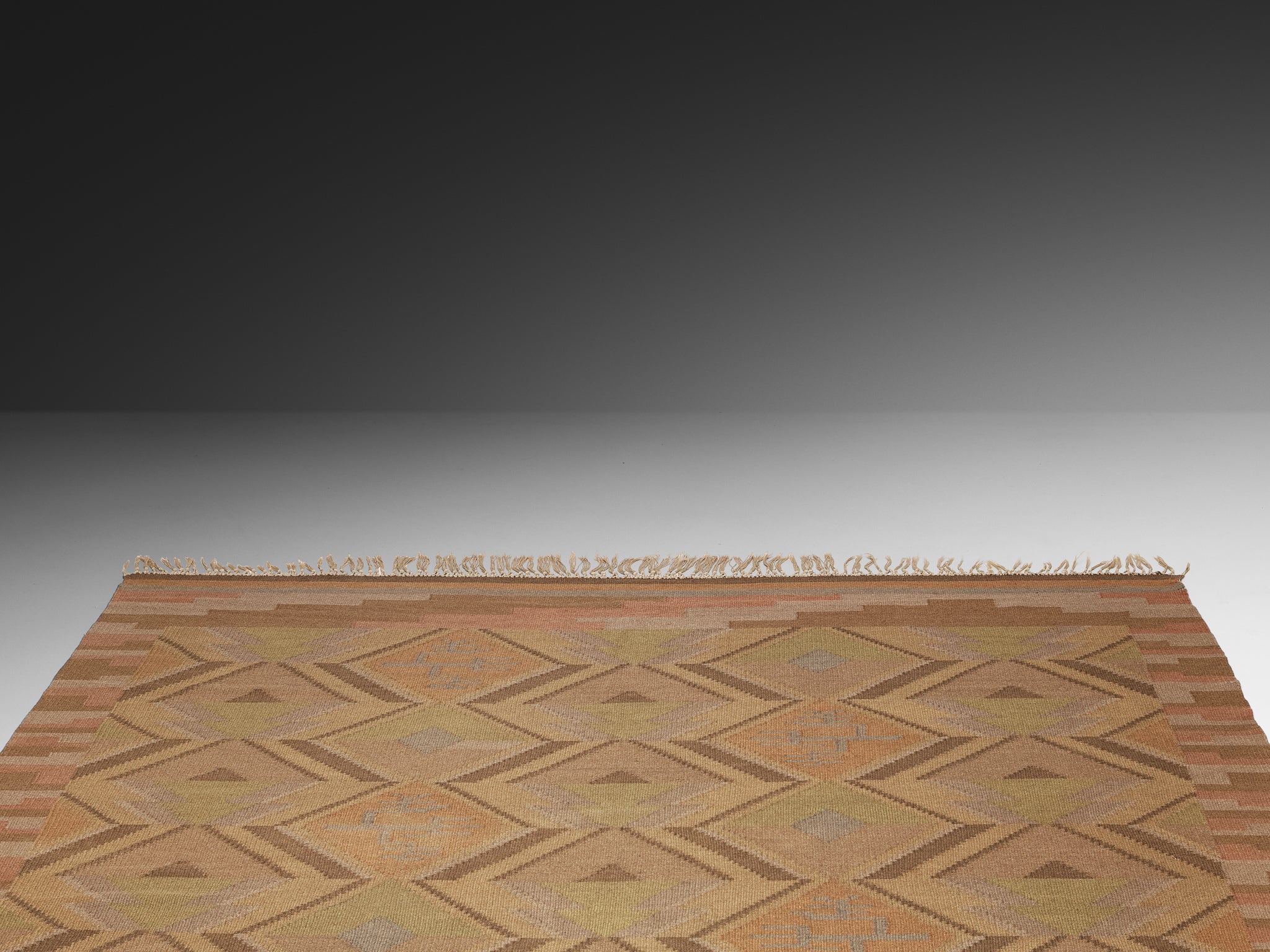 Rare and Early Laila Karttunen Finnish Handwoven Carpet in Wool Rugs and Carpets Morentz