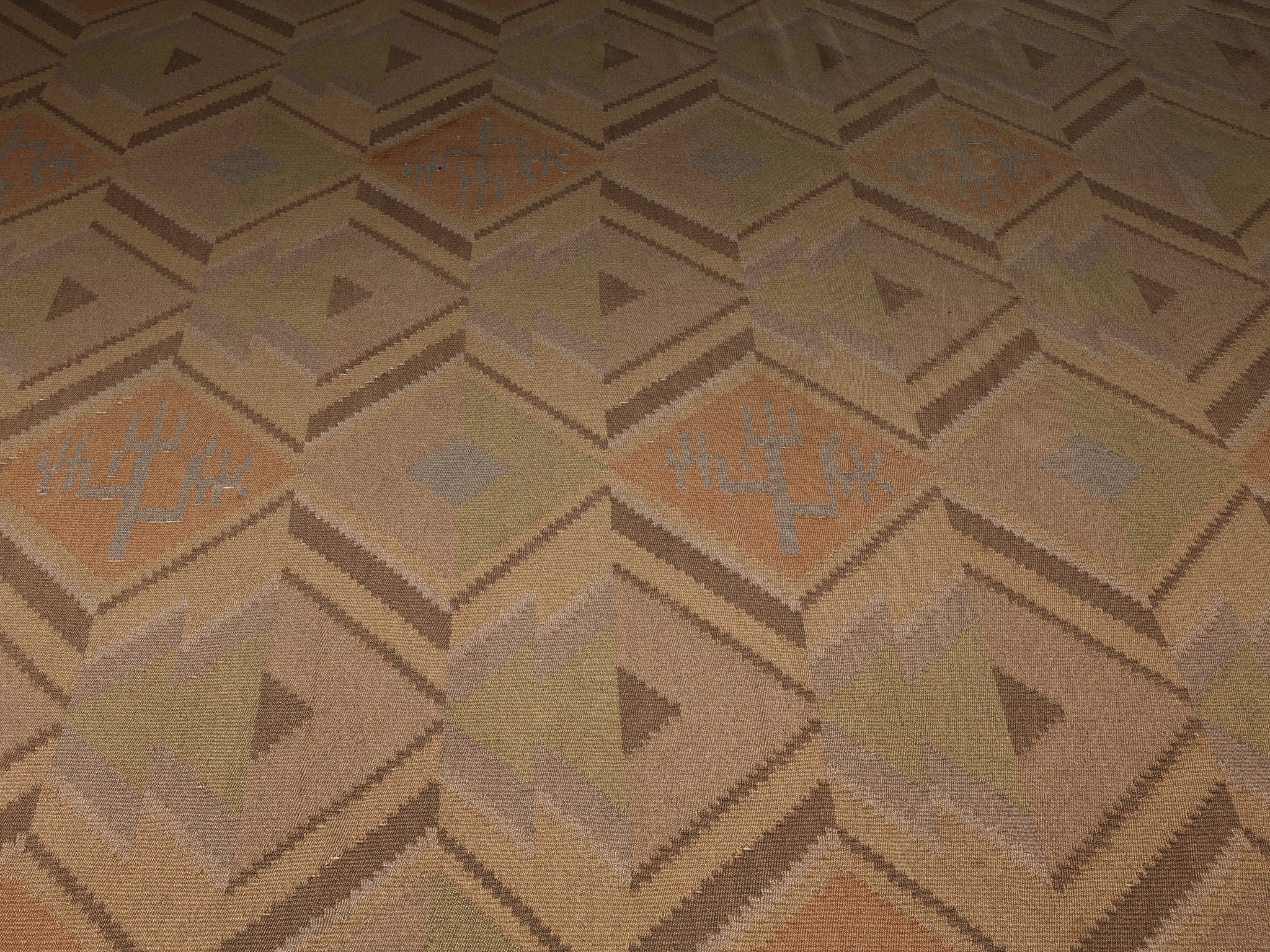 Rare and Early Laila Karttunen Finnish Handwoven Carpet in Wool Rugs and Carpets Morentz