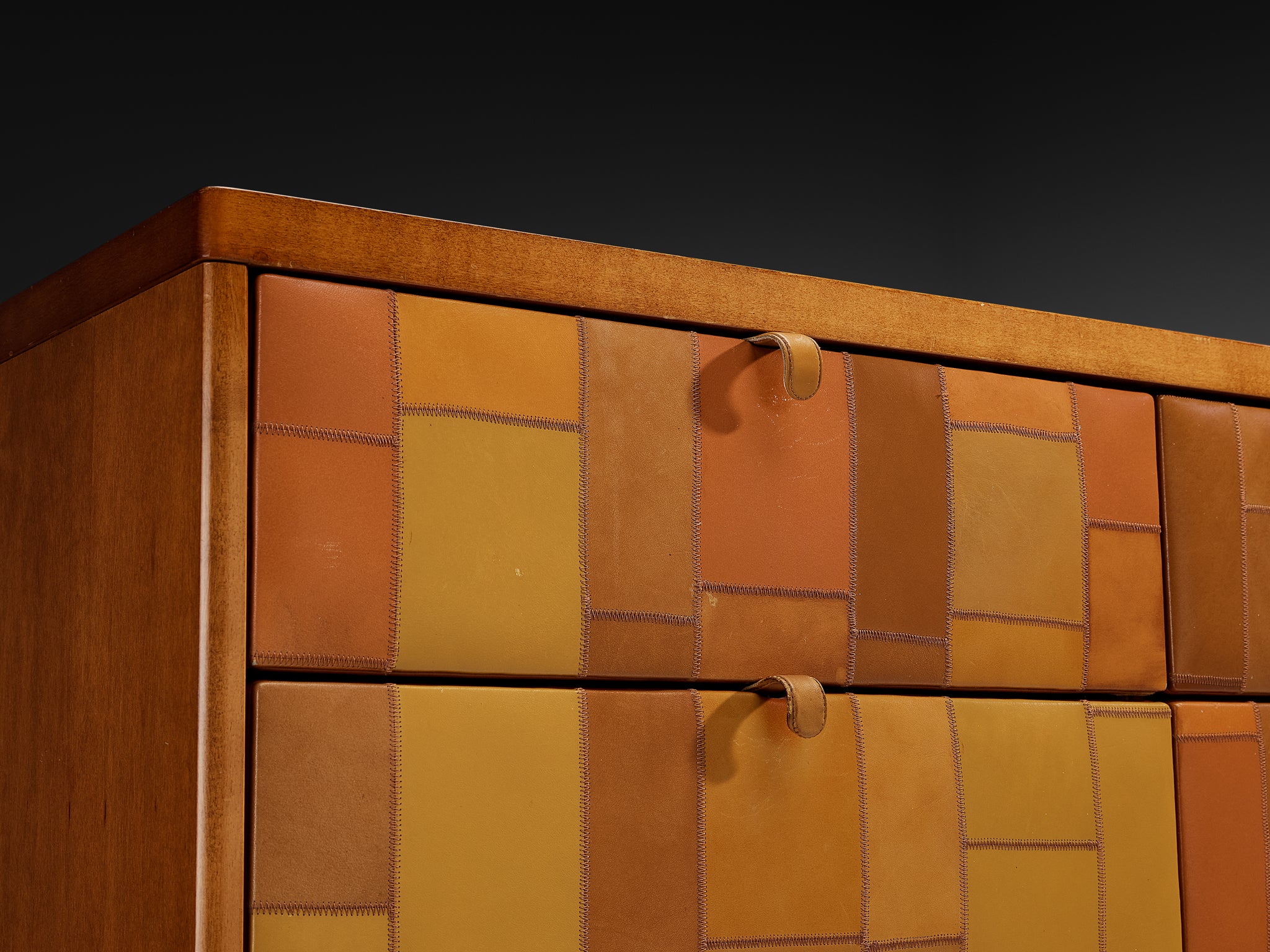 Tito Agnoli for Caleido/Poltrona Frau Chest of Drawers in Patchwork Leather