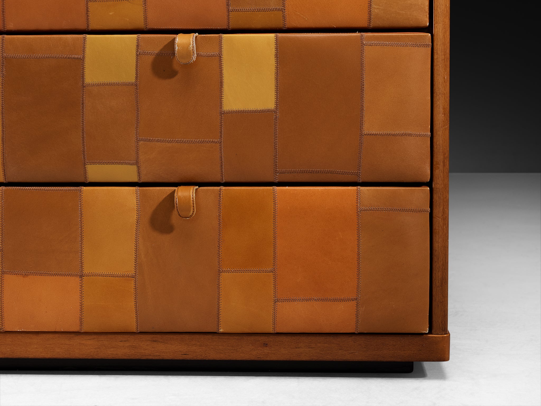 Tito Agnoli for Caleido/Poltrona Frau Chest of Drawers in Patchwork Leather