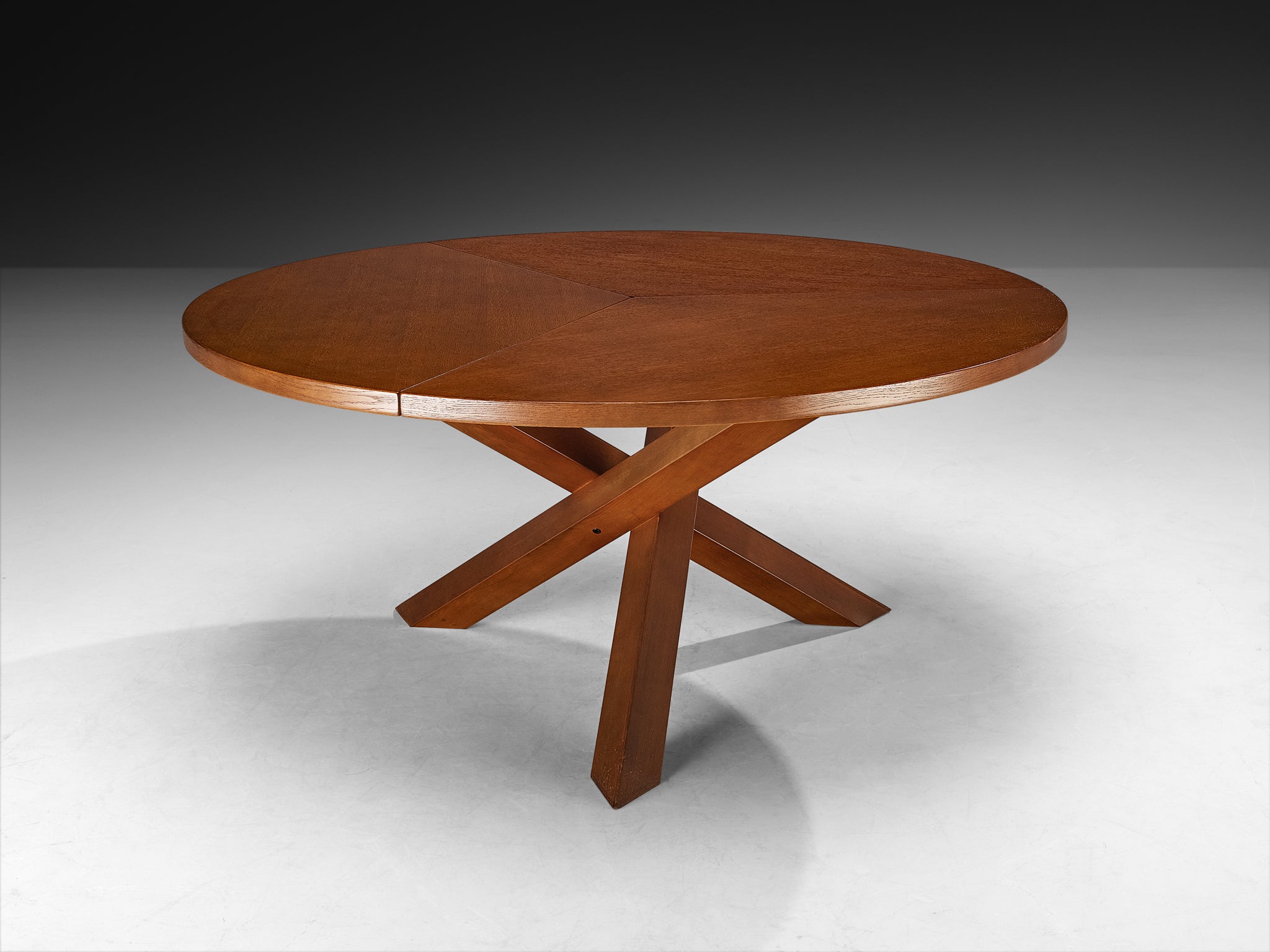 Mid-Century Dutch Dining Table in Oak with Cross-Base Tables Morentz