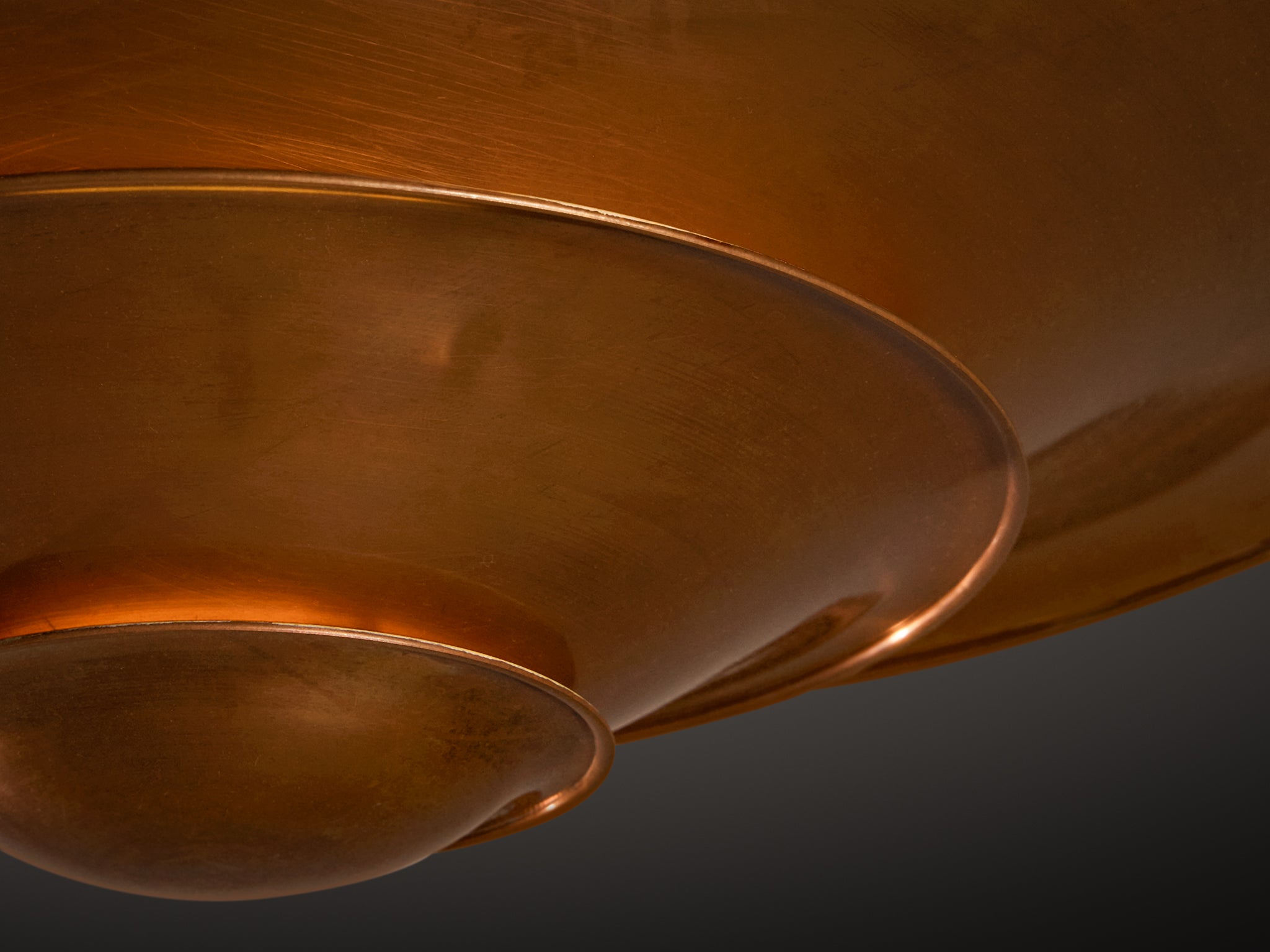 1930s Louis Poulsen Ceiling Light in Copper