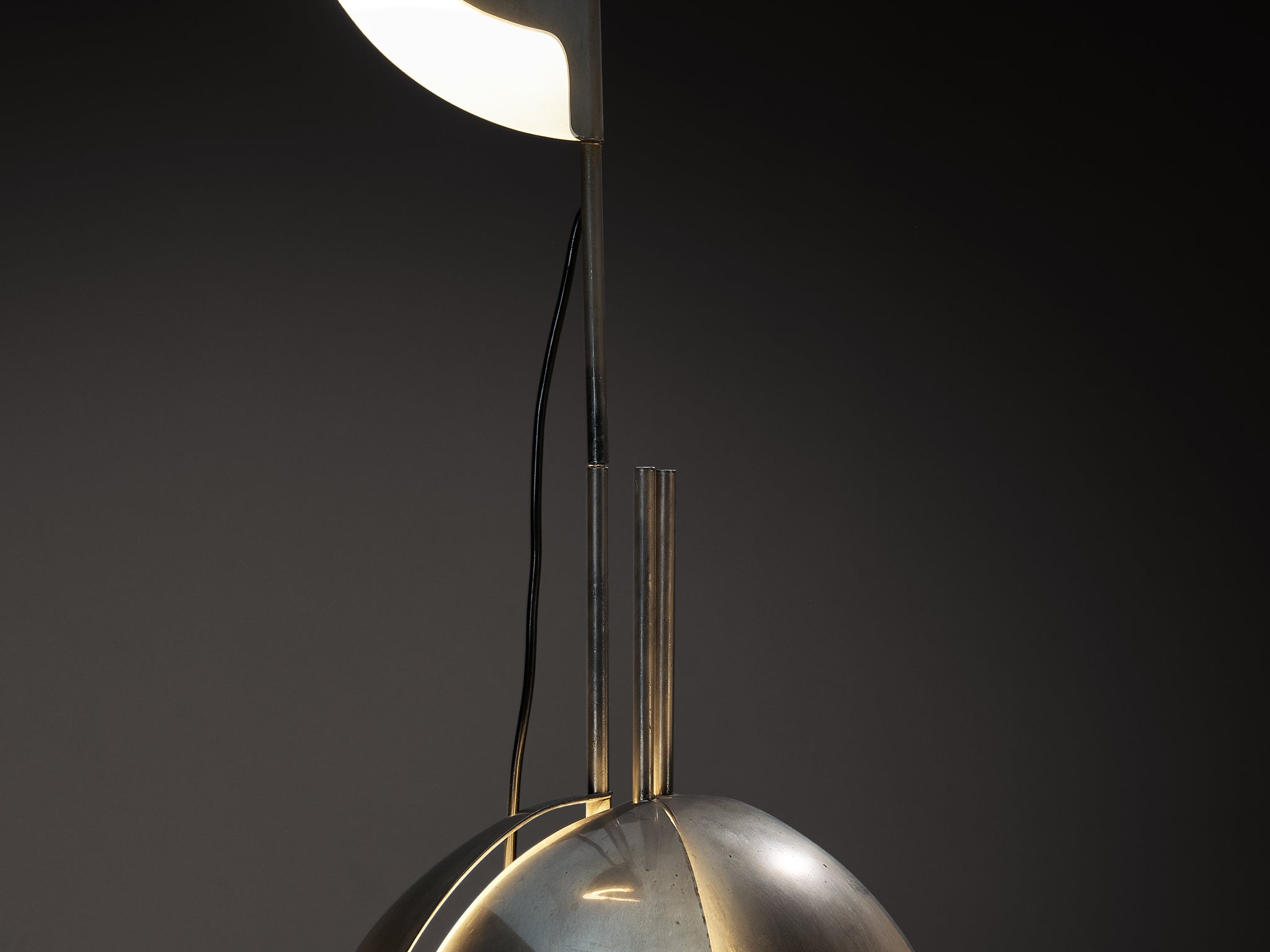 Jean-Pierre Vitrac for Verre Lumière 'Flower' Lamp with Movable Petals in Metal