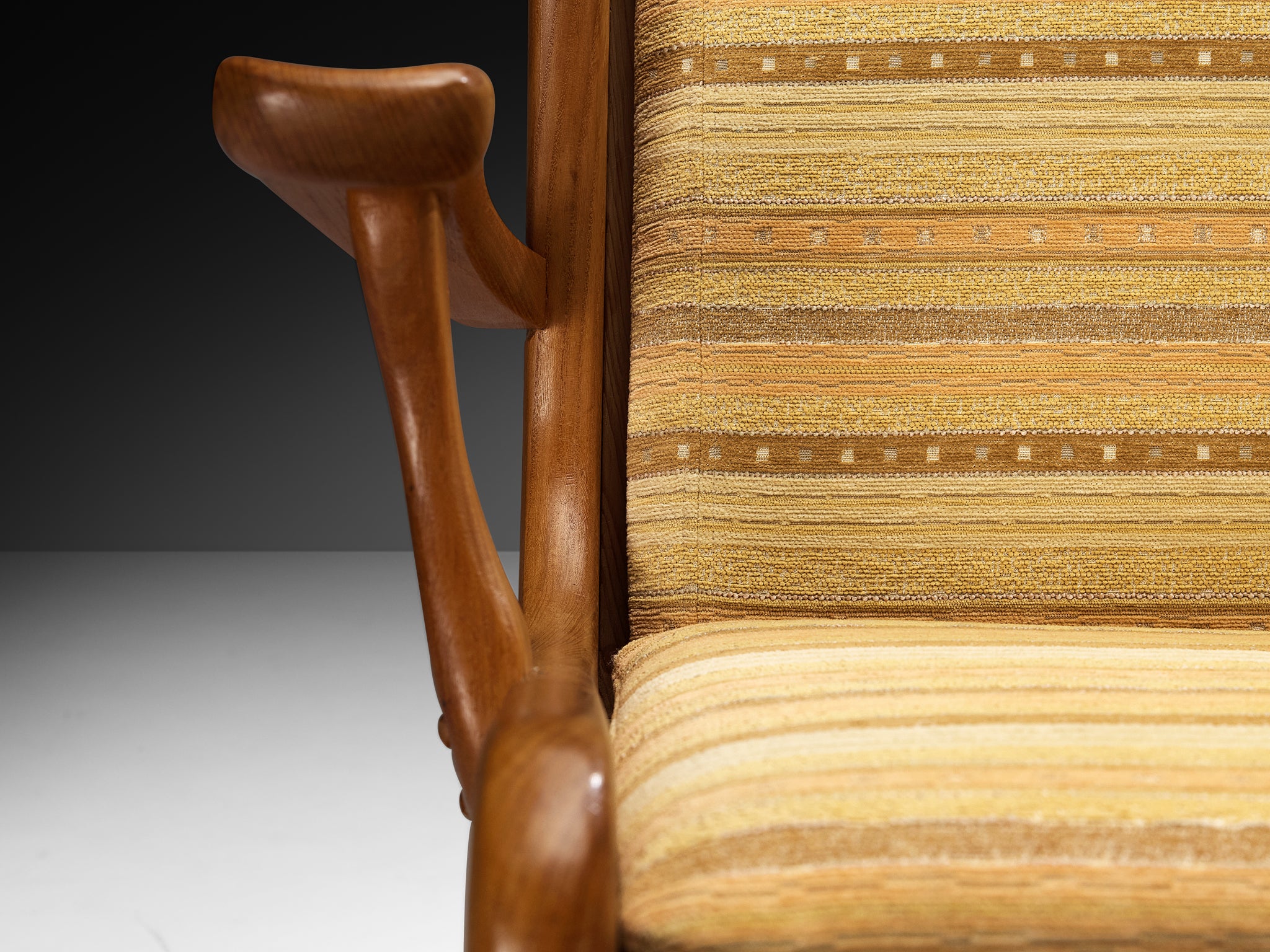 Naturalistic Carved Bench in Solid Elm with Storage Space Seating Morentz