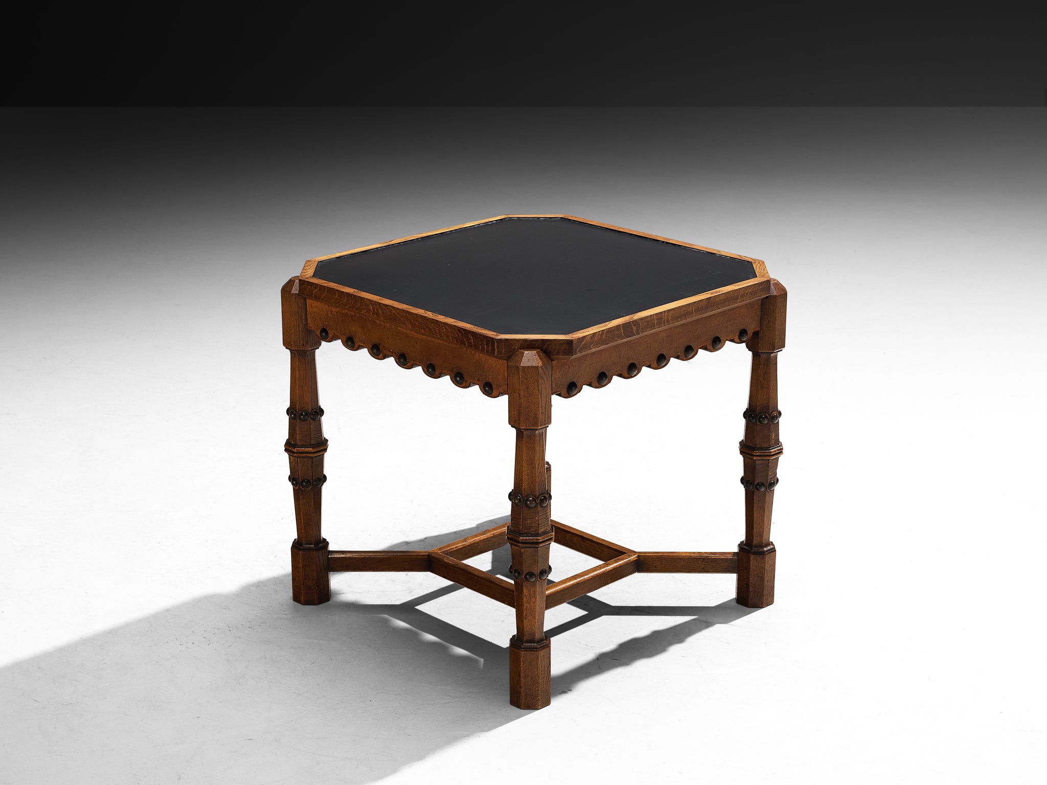 Ernesto Valabrega for Vittorio Valabrega Coffee Table in Carved Solid Oak Tables Morentz