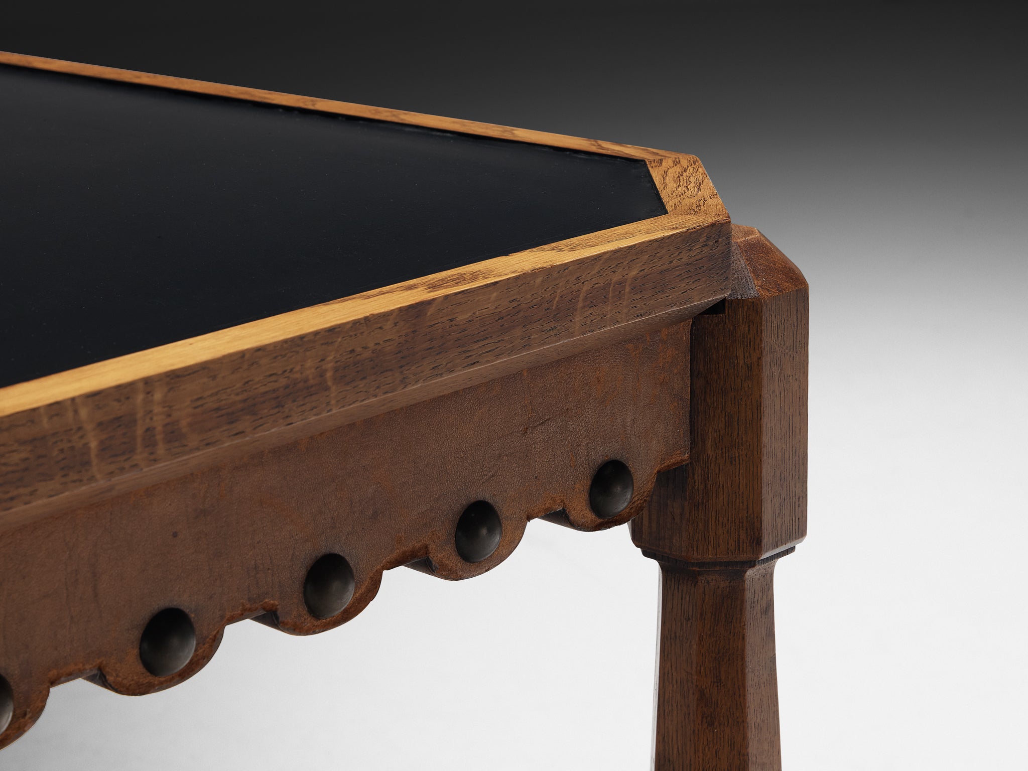 Ernesto Valabrega for Vittorio Valabrega Coffee Table in Carved Solid Oak Tables Morentz