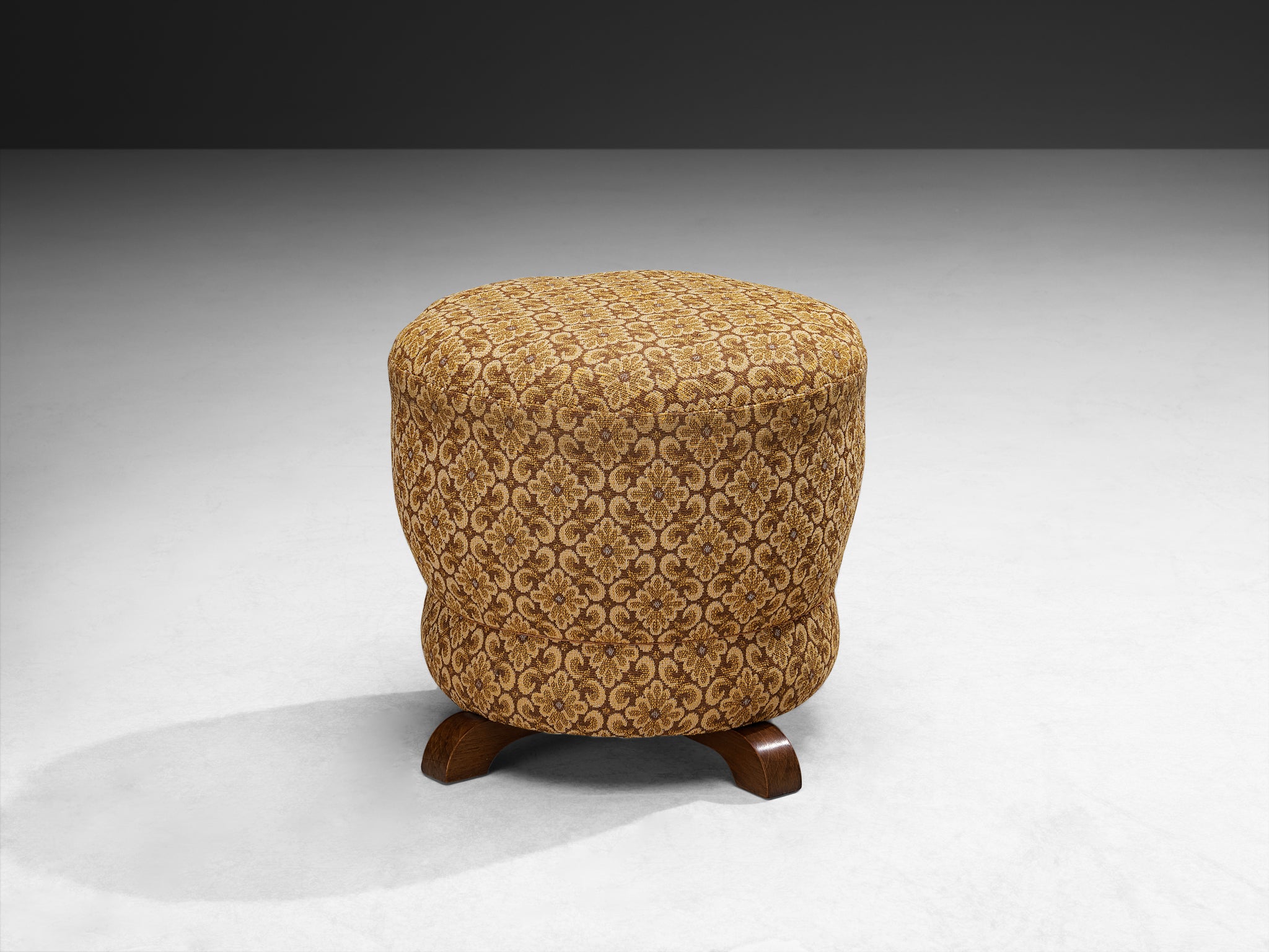 Jindrich Halabala Stool in Decorative Upholstery Seating Morentz