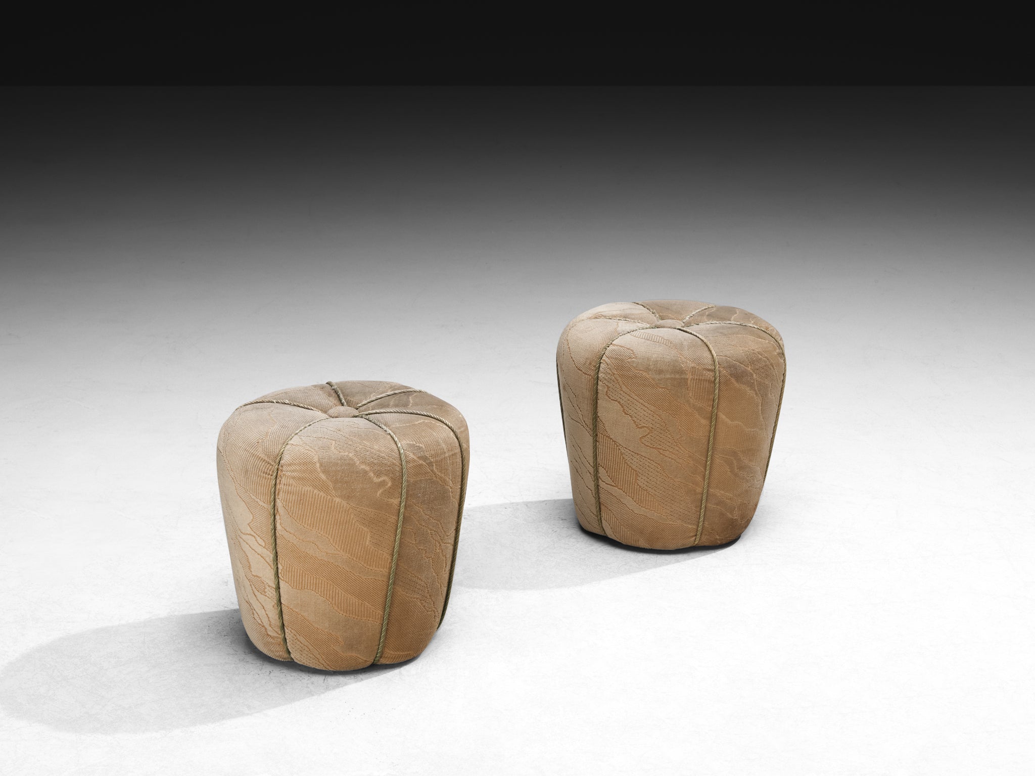 Jindrich Halabala Stools in Decorative Upholstery Seating Morentz