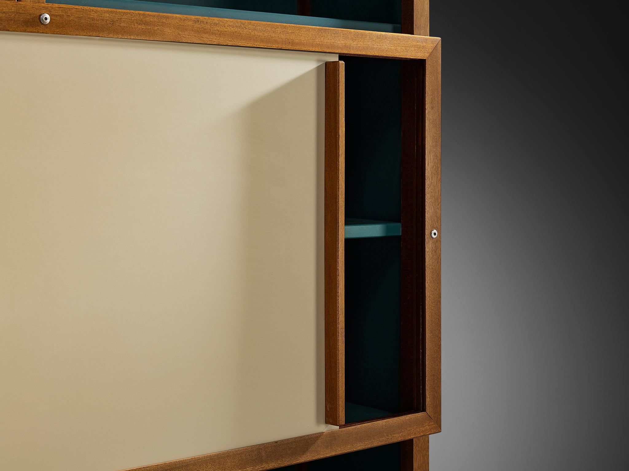 André Sornay Rare Bookcase with Sliding-Doors Case pieces and storage cabinets Morentz