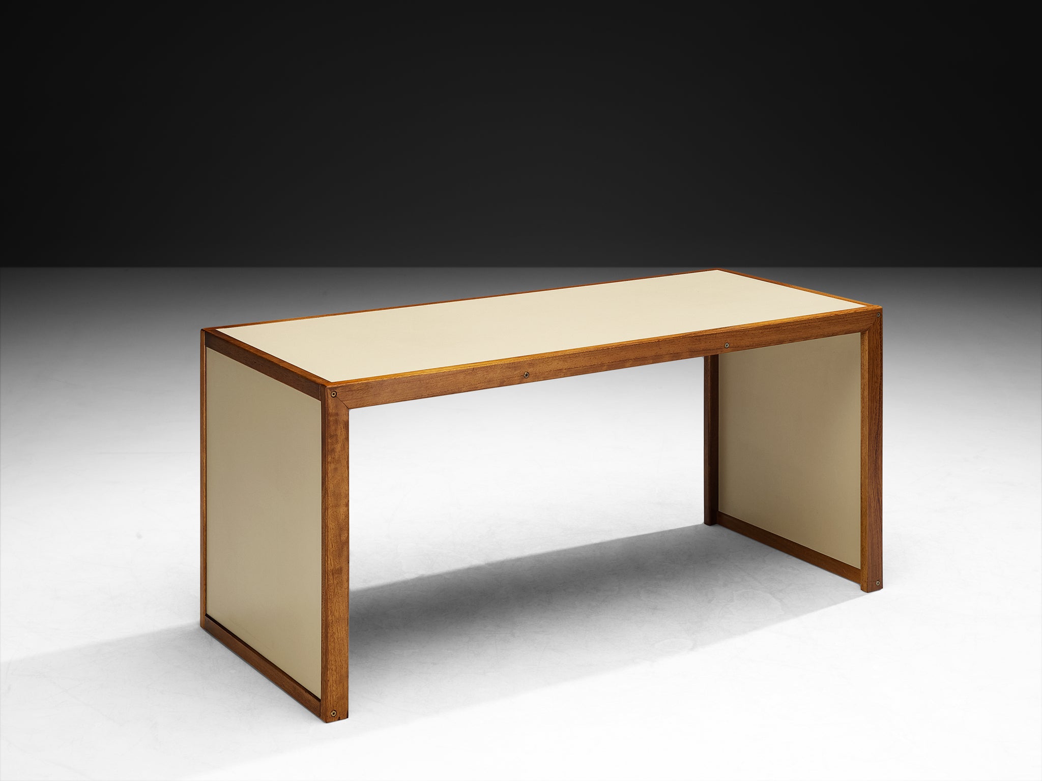 André Sornay Rare Writing Desk with Movable Cabinets in Mahogany Tables Morentz