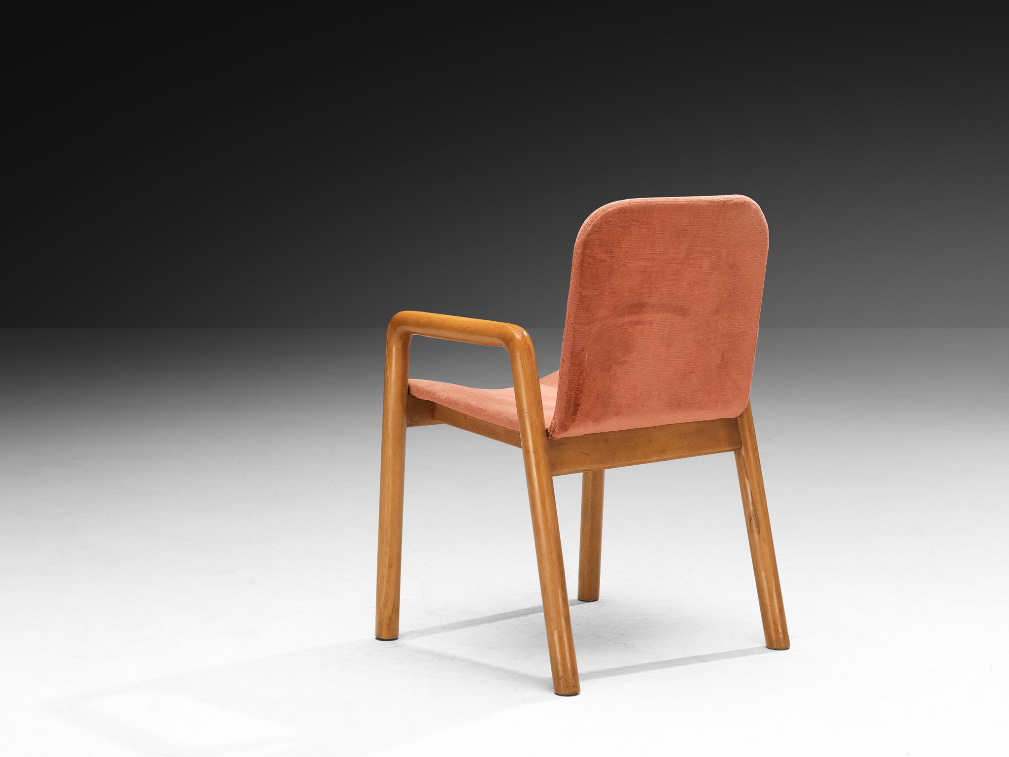 Guido Faleschini for I4 Mariani Pair of 'Dilos' Dining Chairs in Dusty Rose Velvet Seating Morentz