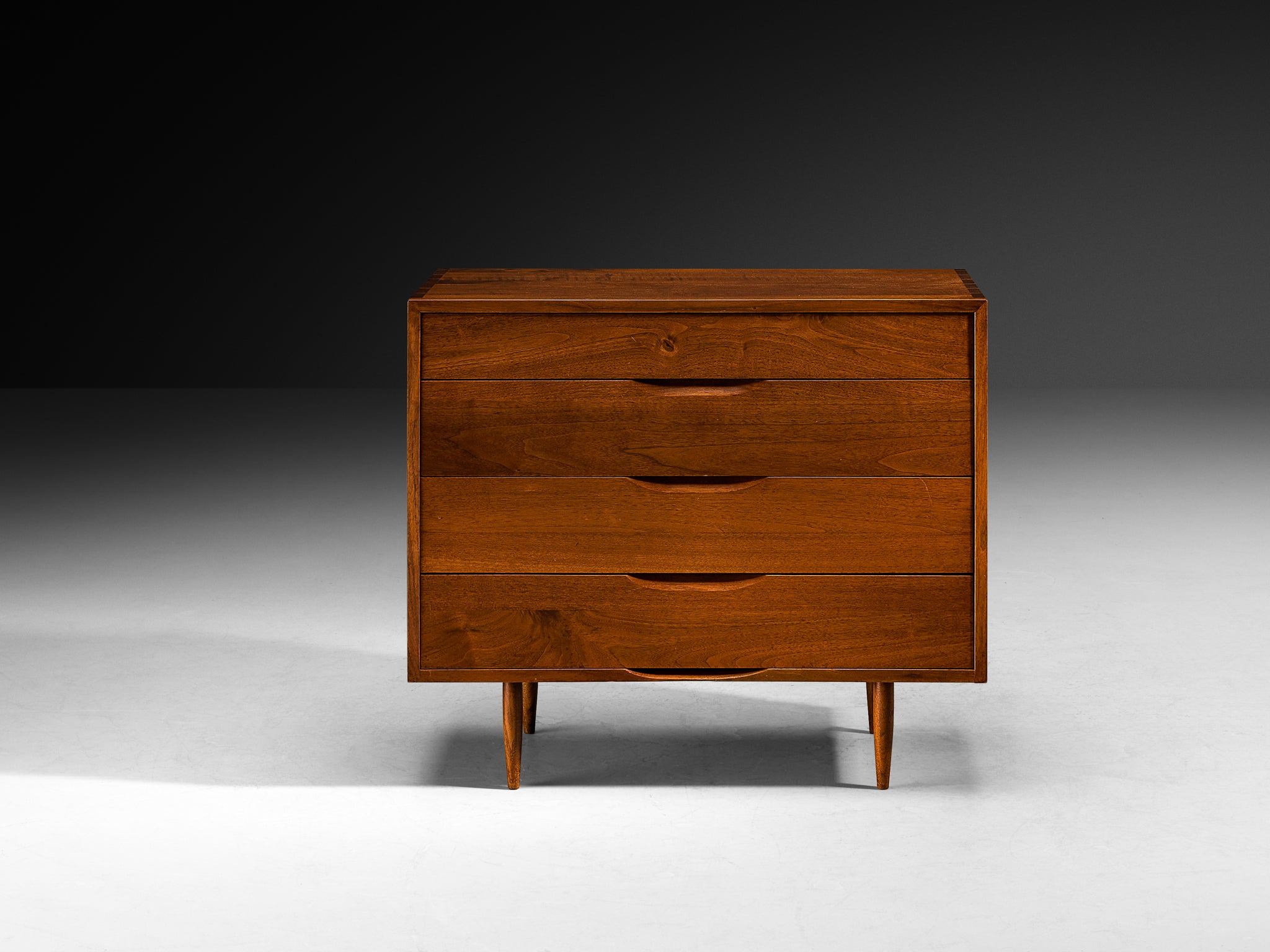 Phillip Lloyd Powell Custom-Made Chest of Drawers in Solid Walnut Case pieces and storage cabinets Morentz