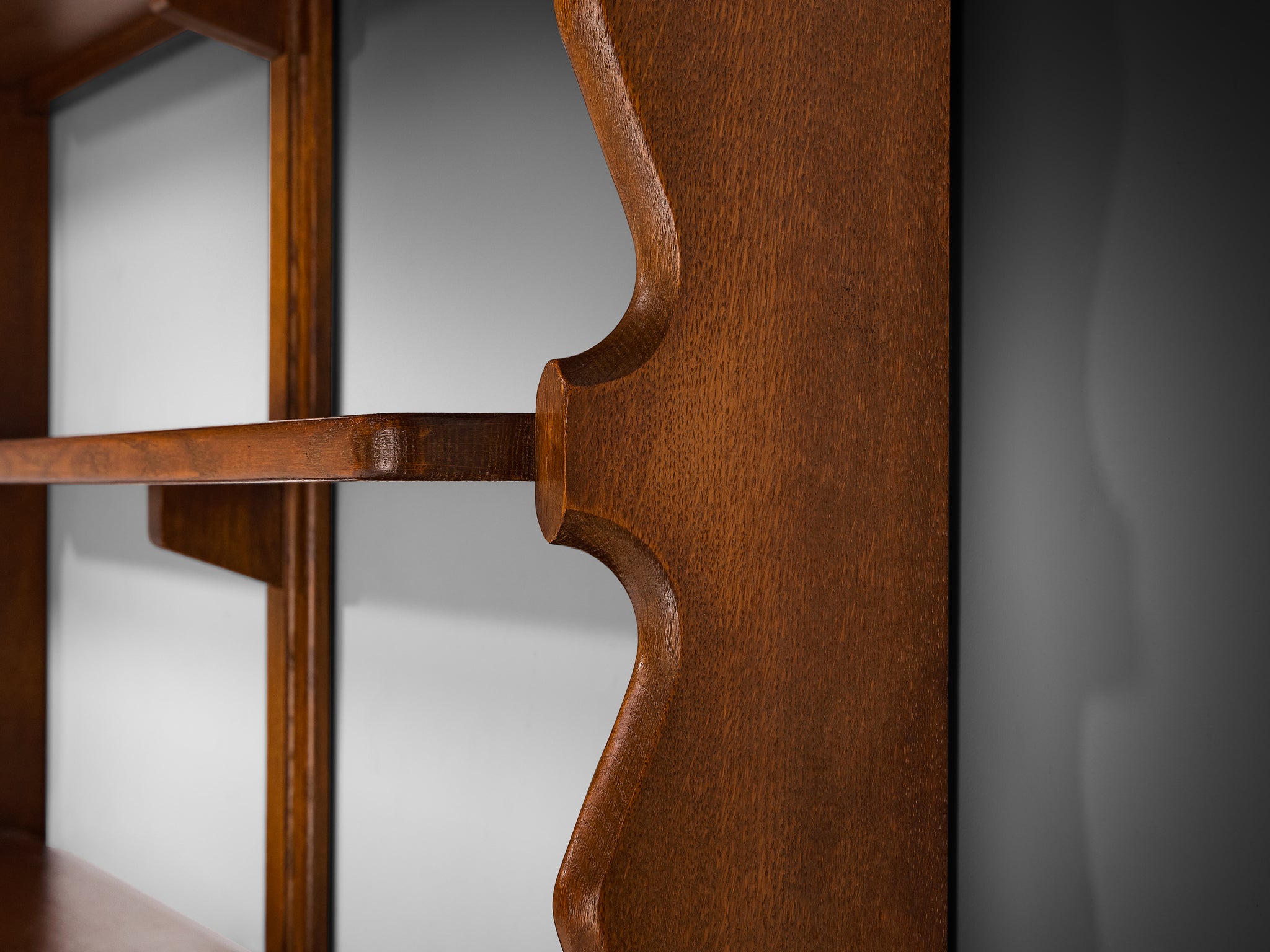 Guillerme & Chambron Wall-Mounted Shelf with Drawers in Solid Oak Case pieces and storage cabinets Morentz