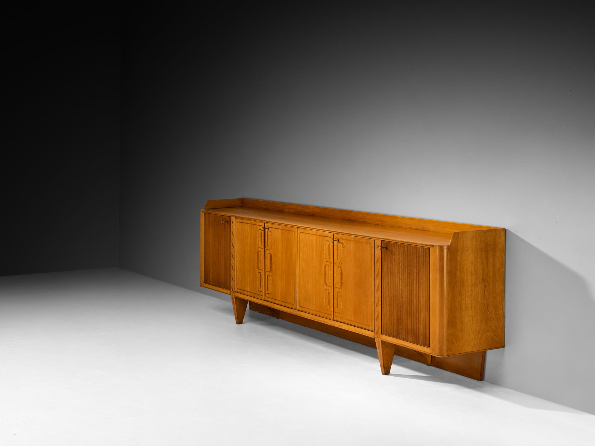 Melchiorre Bega Custom Sideboard in Walnut Case pieces and storage cabinets Morentz