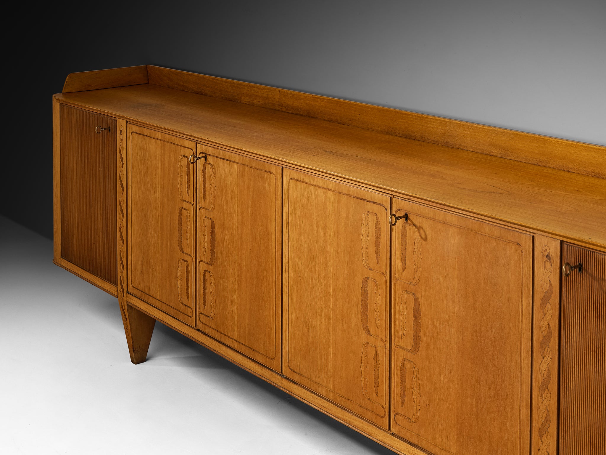 Melchiorre Bega Custom Sideboard in Walnut Case pieces and storage cabinets Morentz