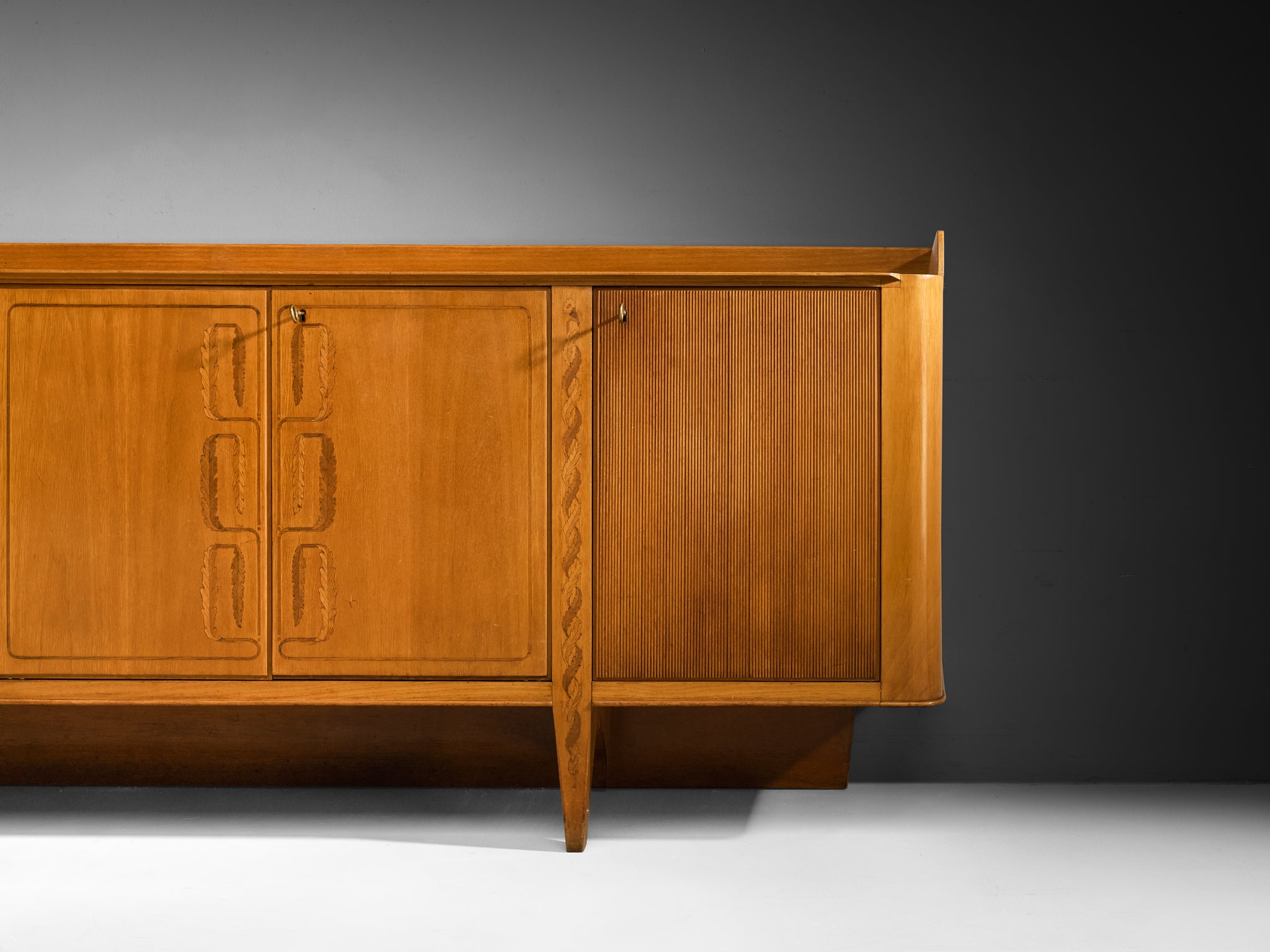 Melchiorre Bega Custom Sideboard in Walnut Case pieces and storage cabinets Morentz