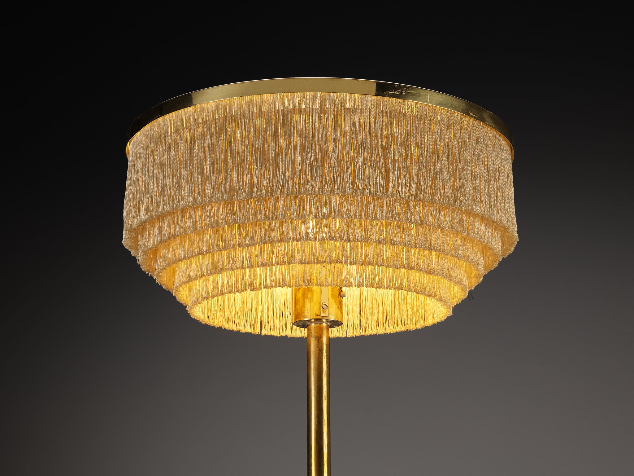 Hans-Agne Jakobsson 'B-138' Table Lamp in Brass and Silk