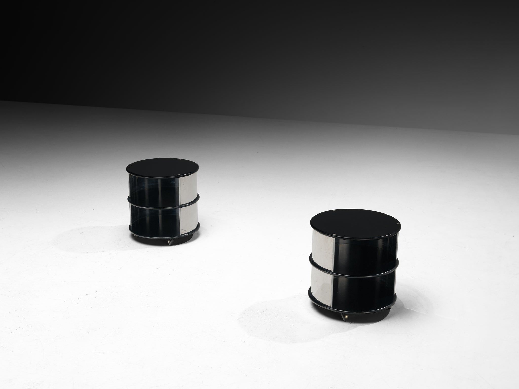 Postmodern Italian Pair of Bed or Side Tables