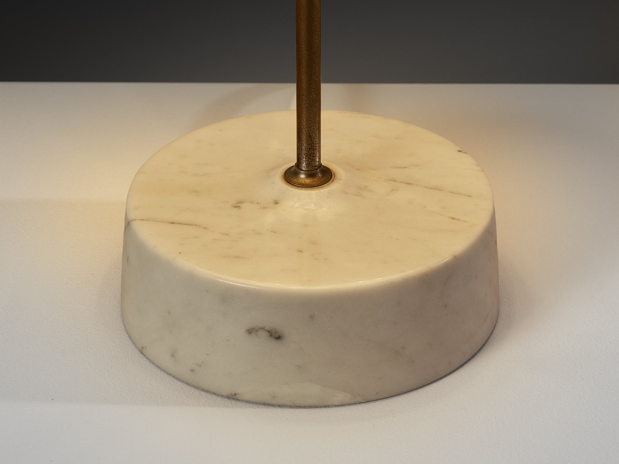 Italian Table Lamp with Carrara Marble Base Lighting Morentz