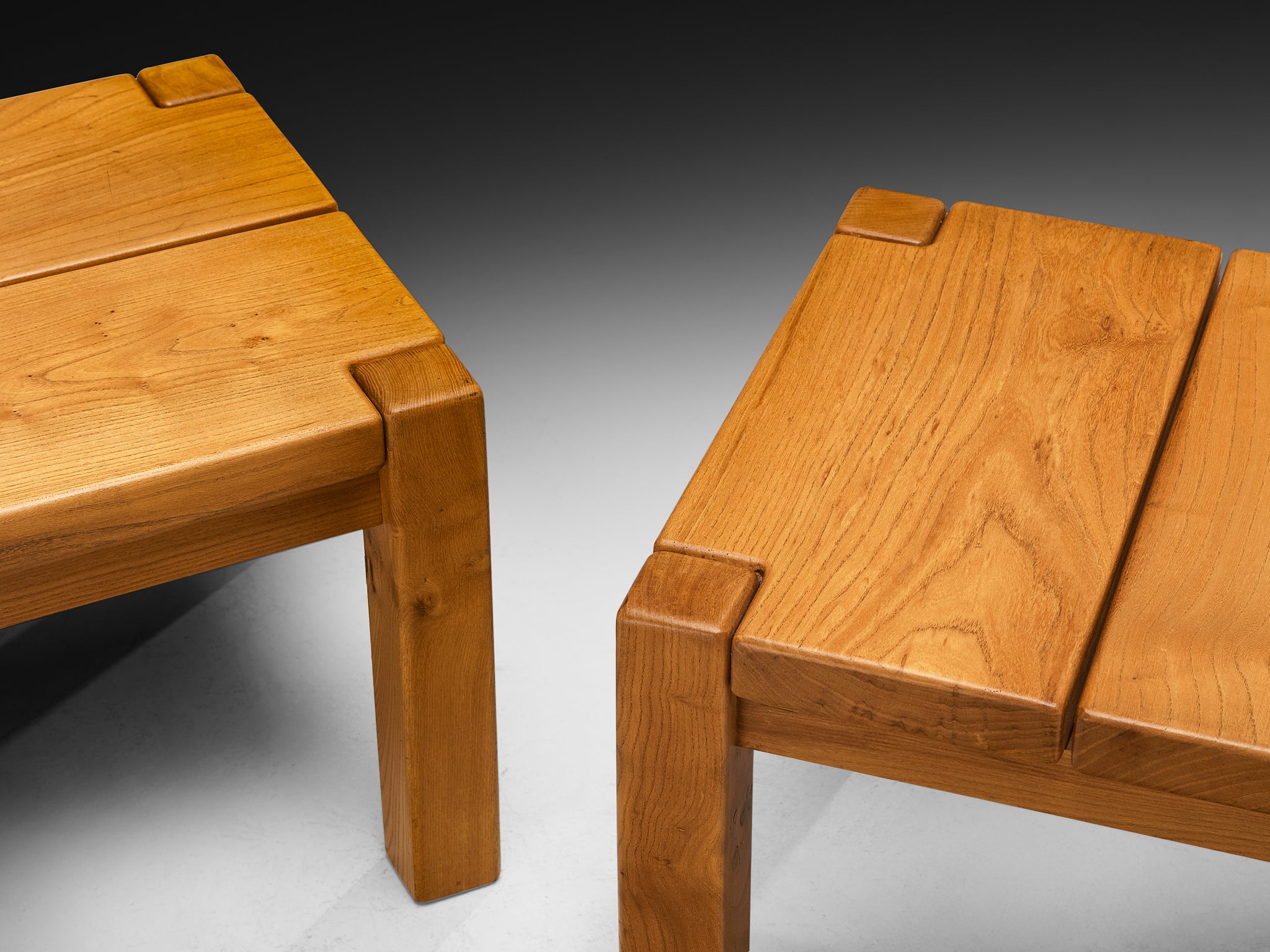 Maison Regain Square Side Tables in Elm Tables Morentz